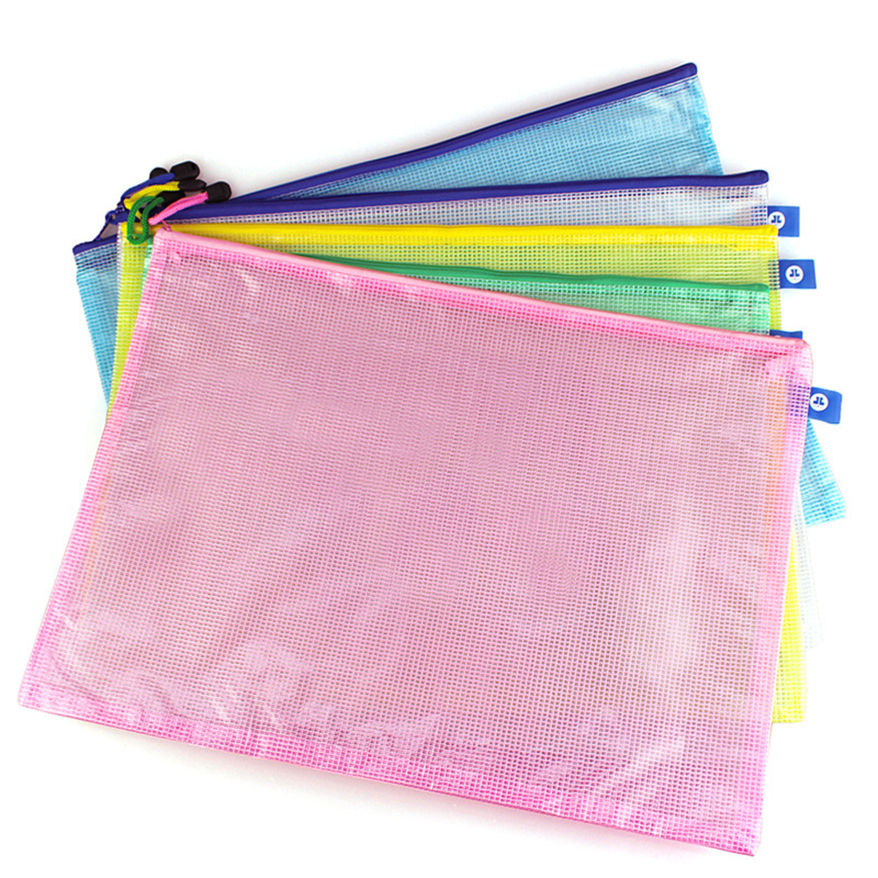 Plastic Mesh Zipper Pouch Document File Bag 2