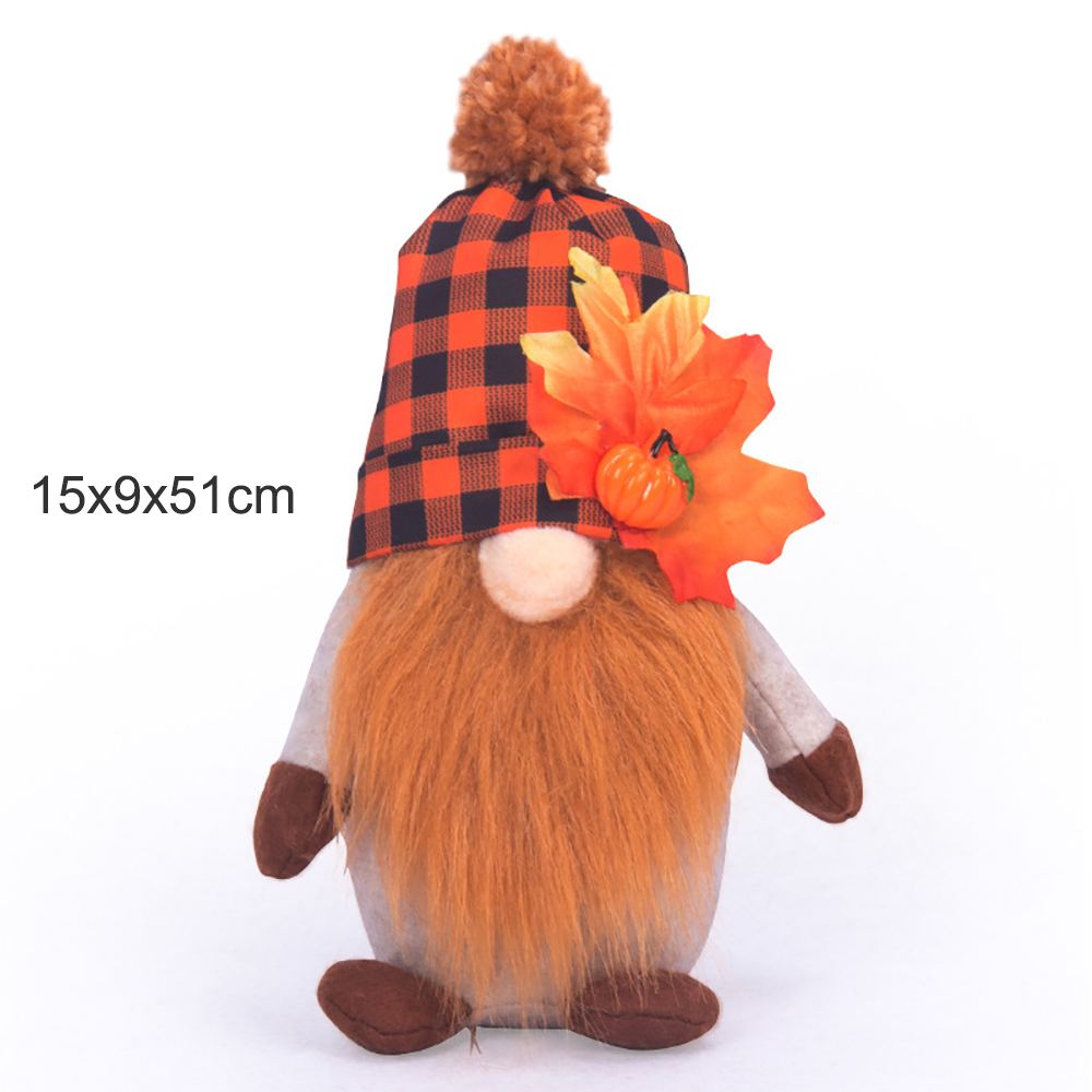 Thanksgiving Pumpkin Maple Leaf Harvest Festival Doll 3