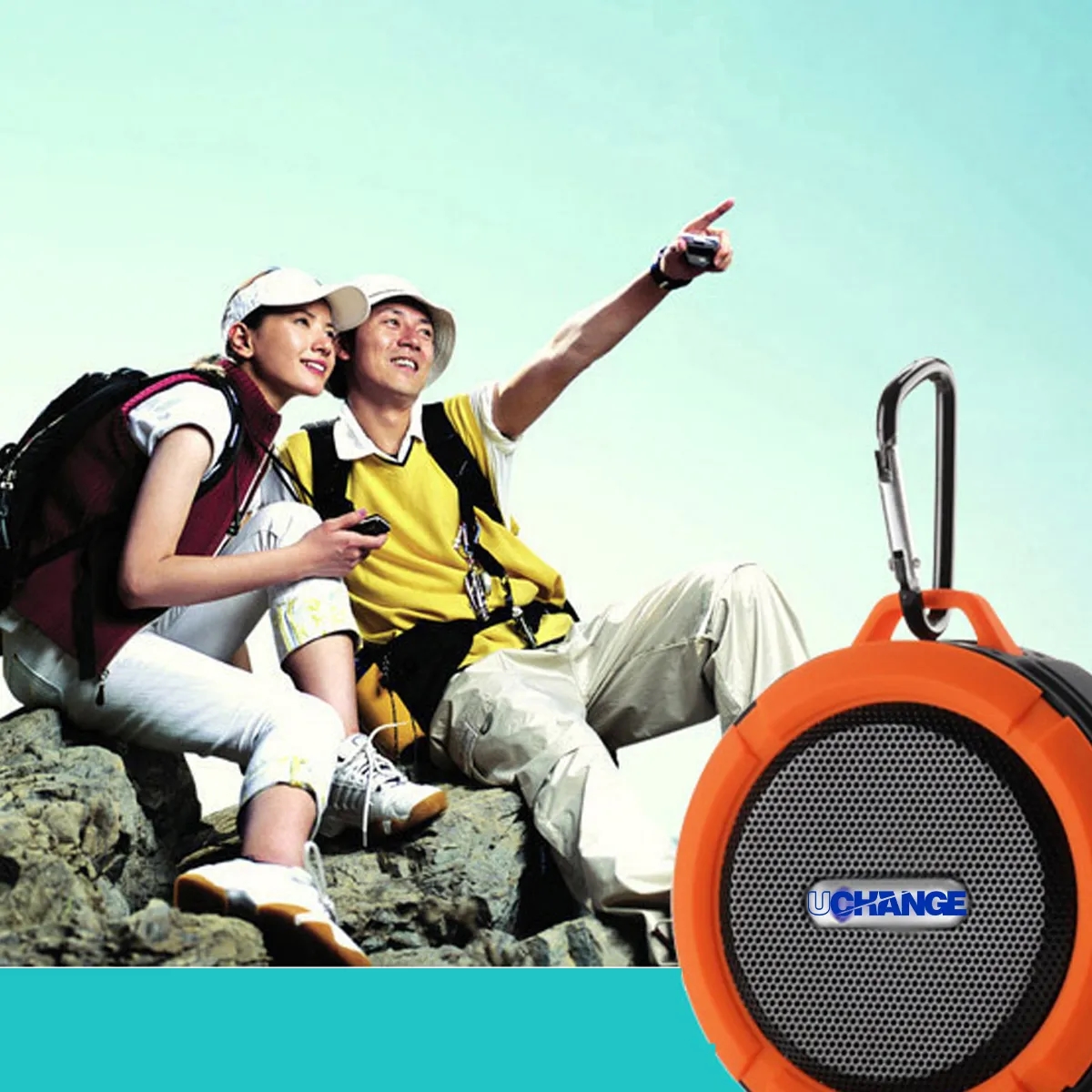 Rugged Waterproof Bluetooth Speaker With Carabiner 5