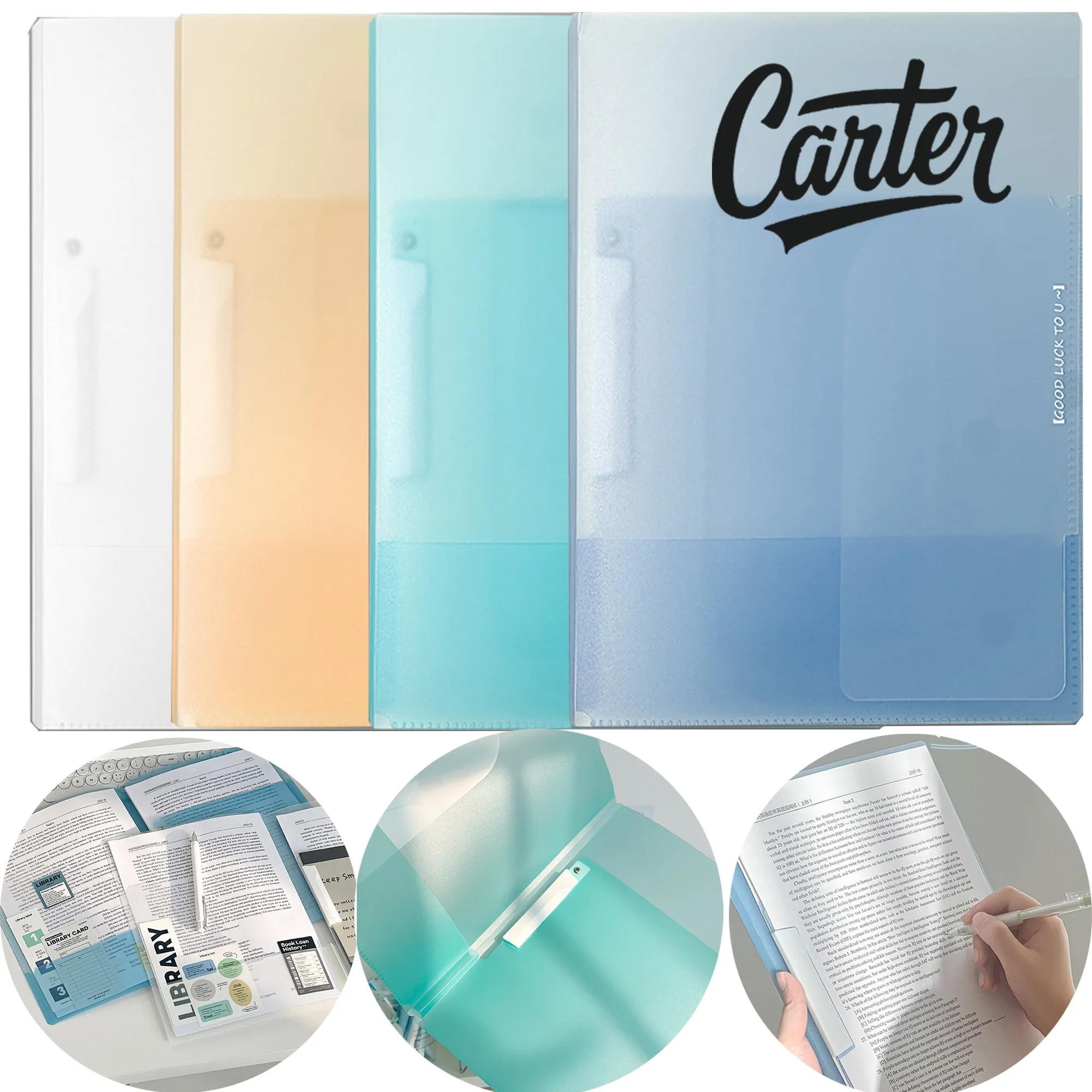 Multi-functional large-capacity gradient color folder