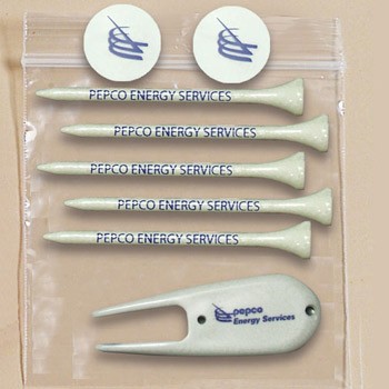 Pro Elite Poly Bag Pack w/ Five 3 1/4" Godzilla Tees, 2 Markers & Divot Tool 1
