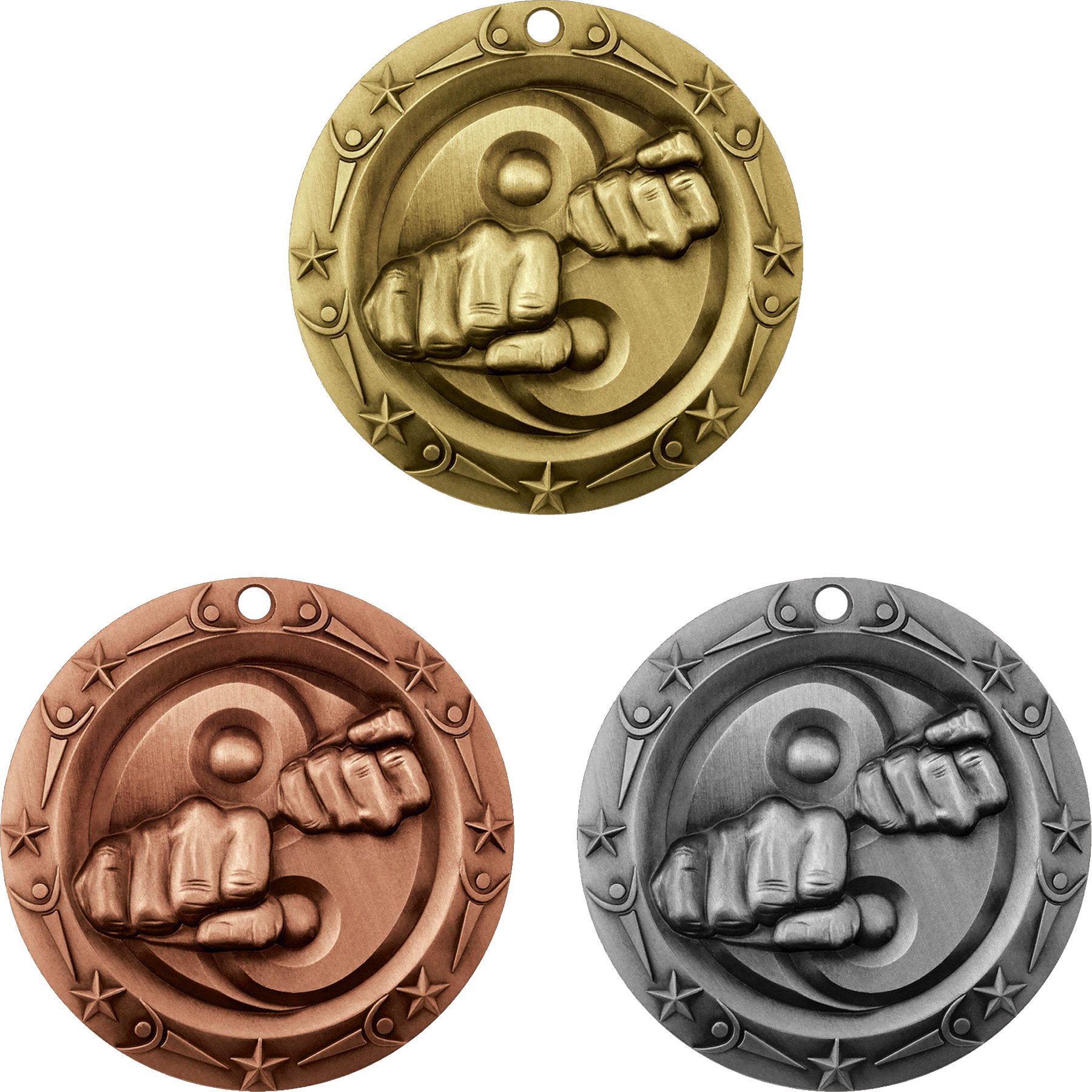 Stock World Class Sports & Academic Medals: Martial Arts