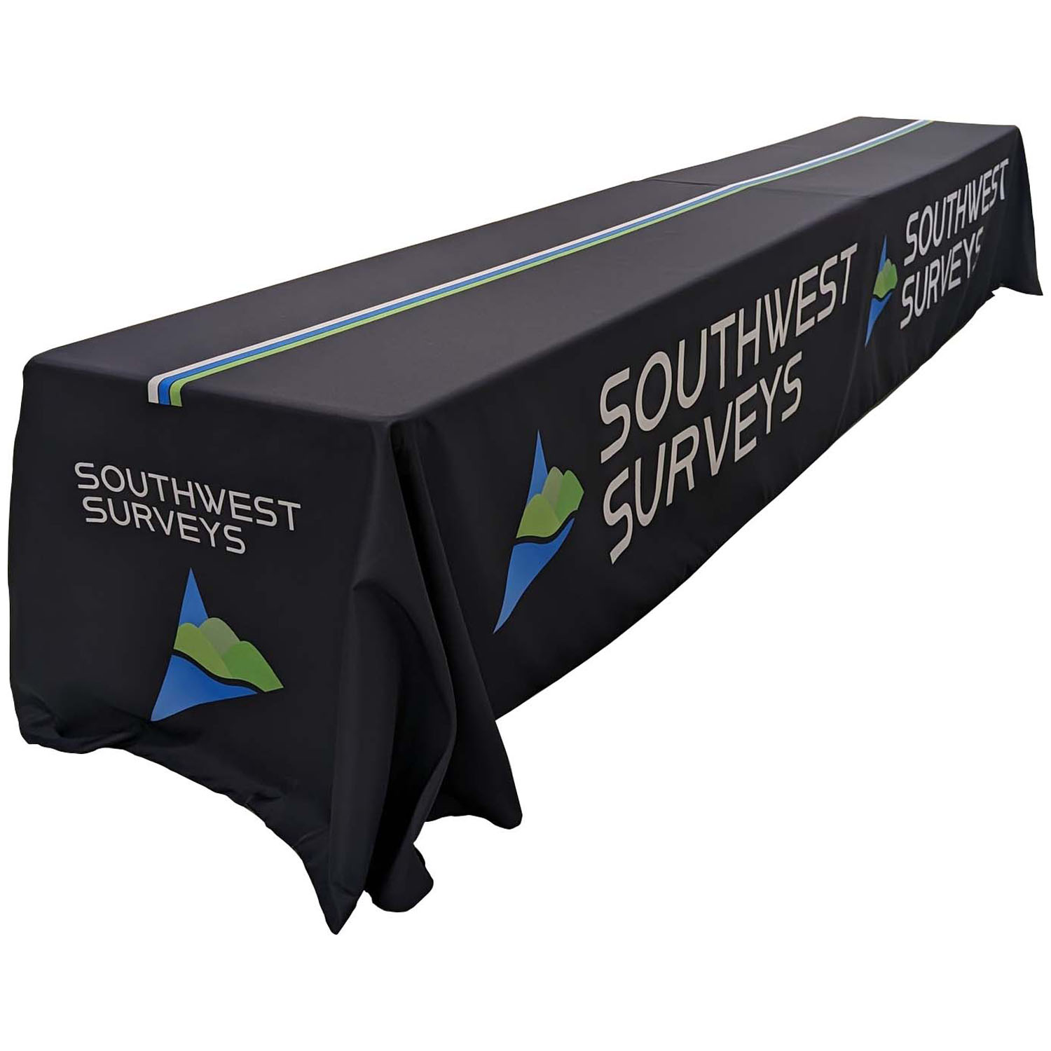 16' LazerCut, 4-Sided Sublimated Tablecloth, Drape Style, Closed Back (on 2 x 8ft tables combined) 13