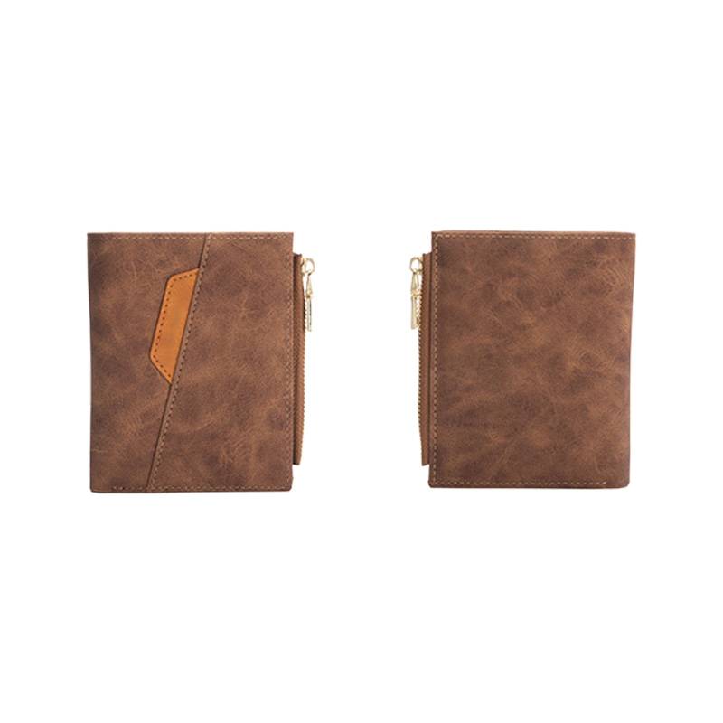 Men's Short Vintage Purse Slim PU Leather Wallet 1