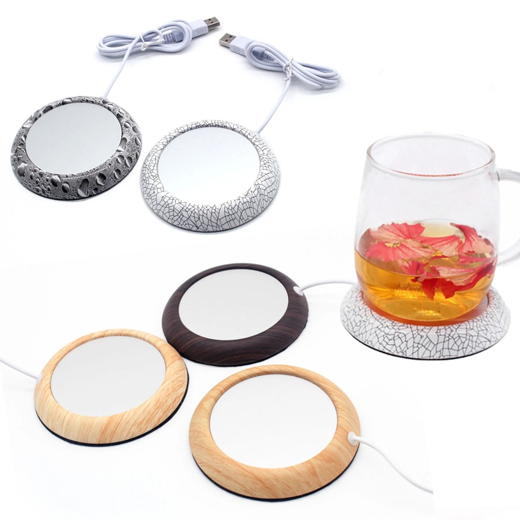 USB metal base heated coasters 6