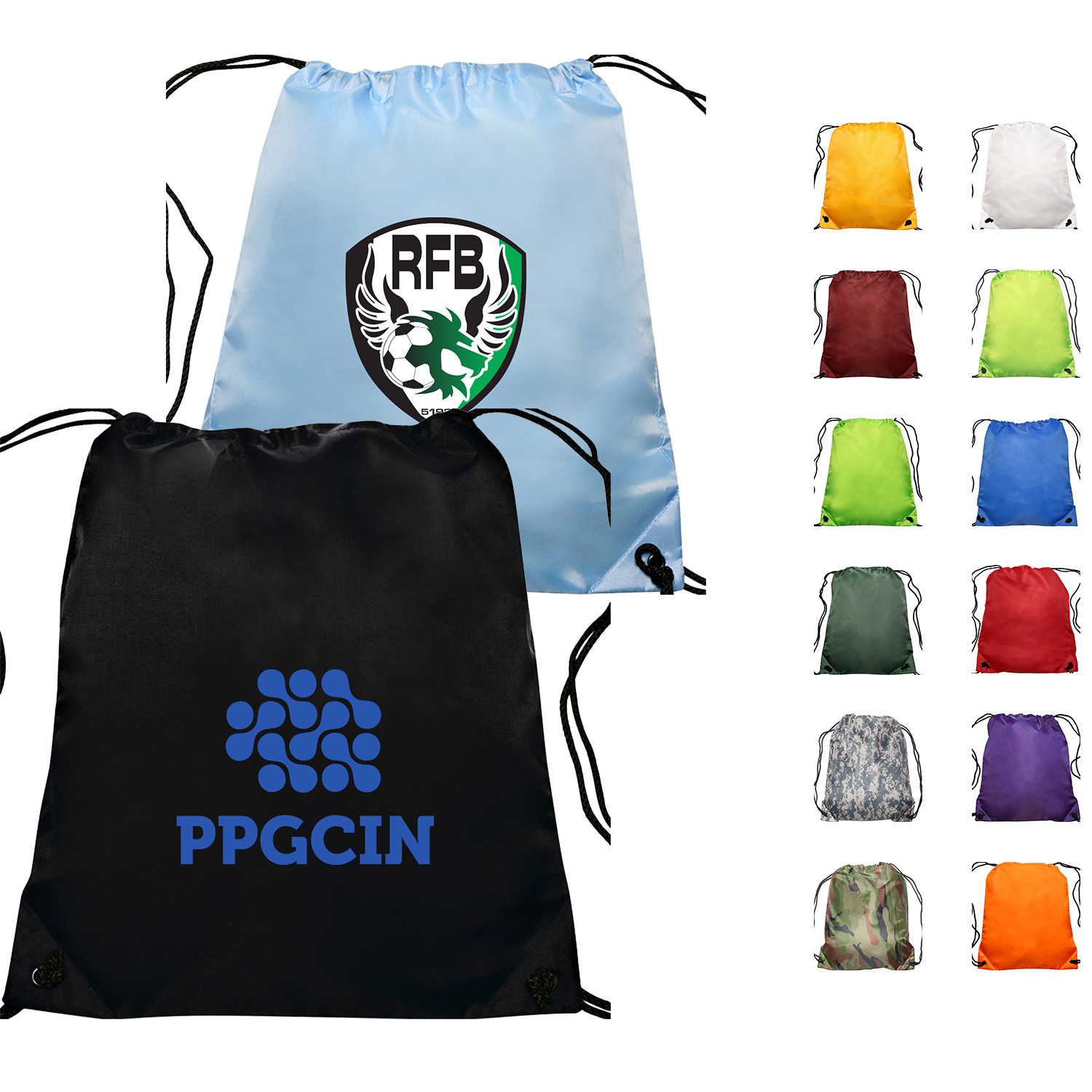 Traditional Bags Drawstring polyester backpack 1