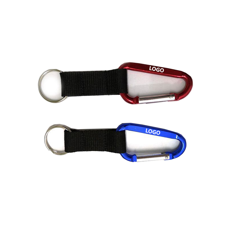 Carabiner with a Strap and Split Ring 2