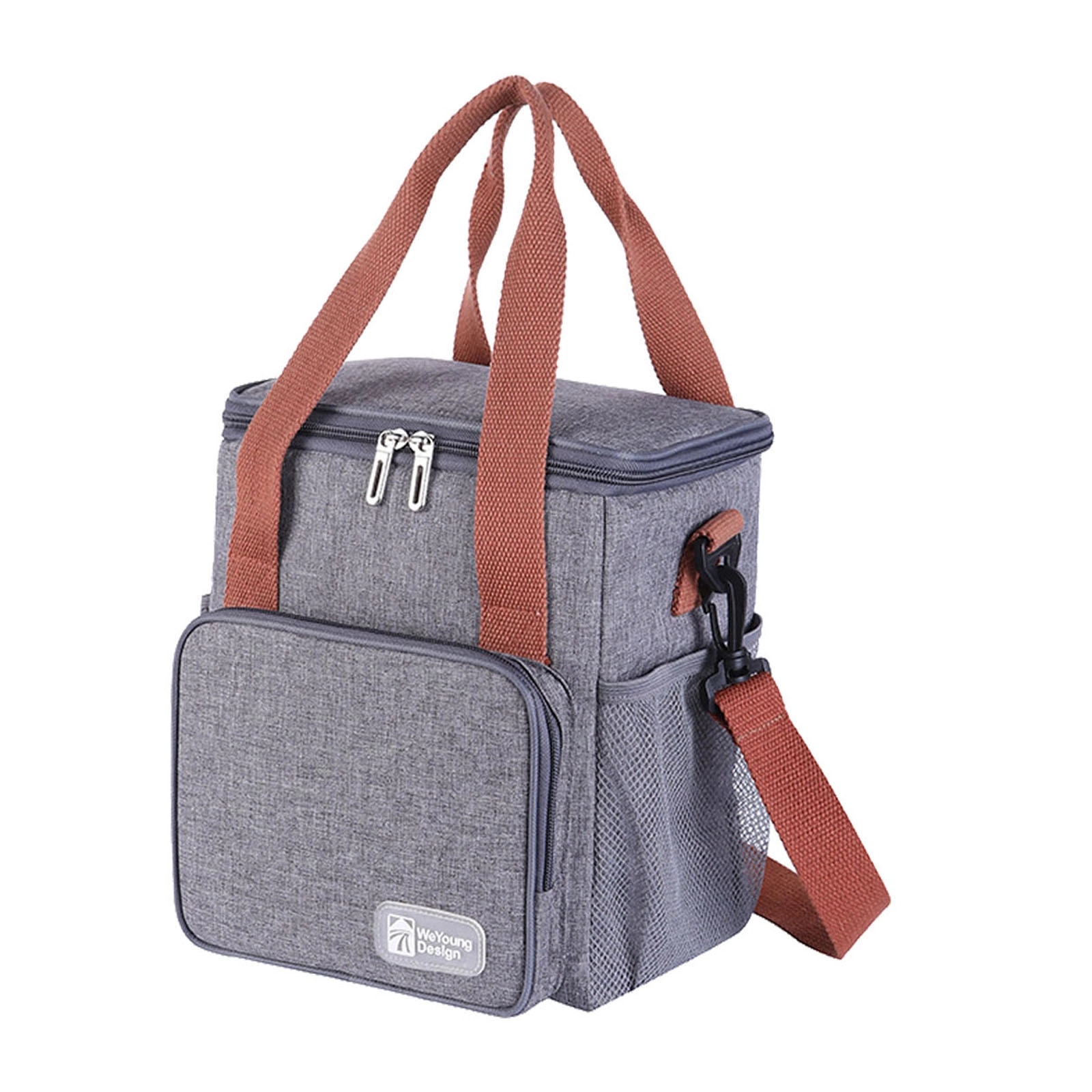 Portable Lnsulated Lunch Bag w/ Mesh Pocket 3