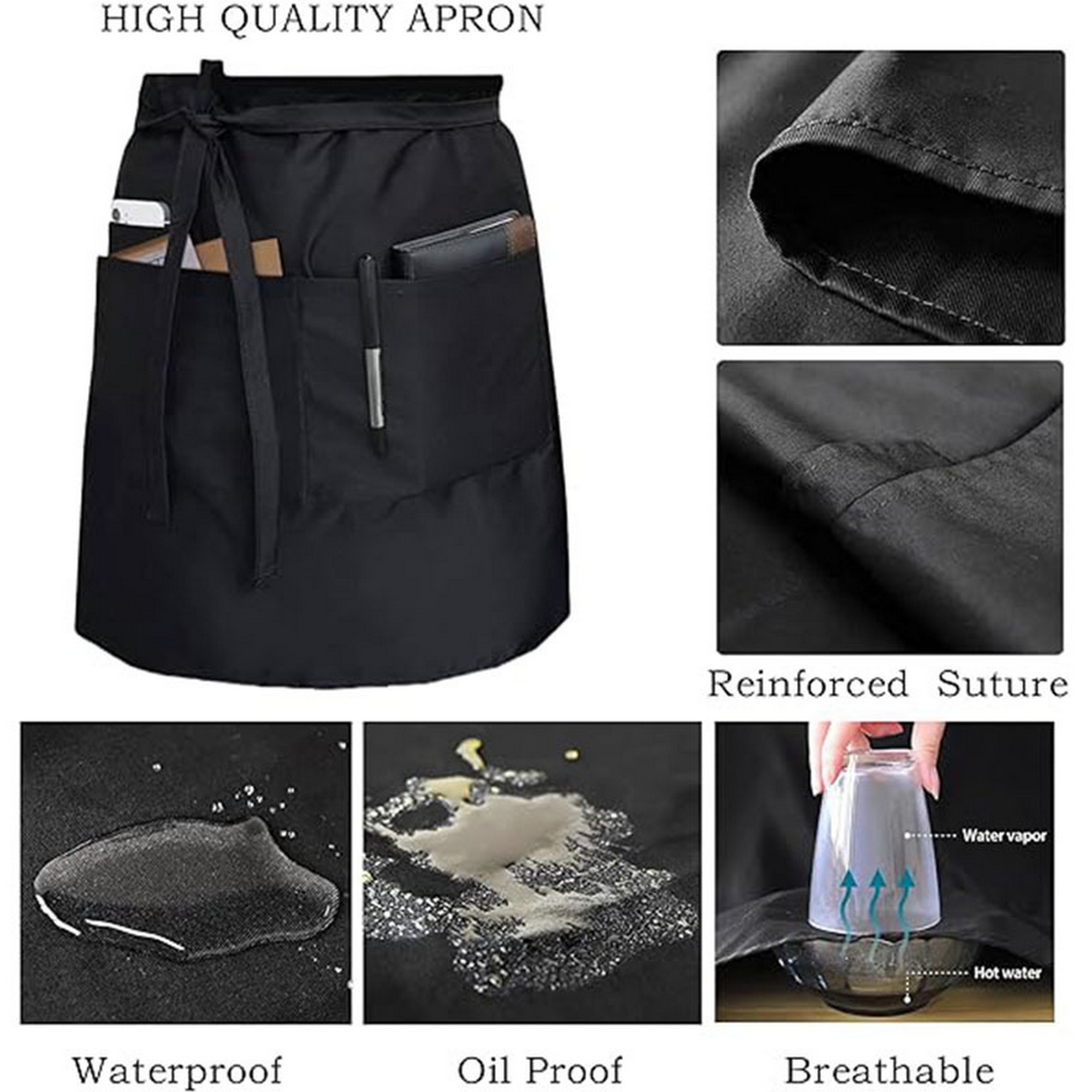 Restaurant Caf?? Waiter Multifunctional Long Waist Apron 7
