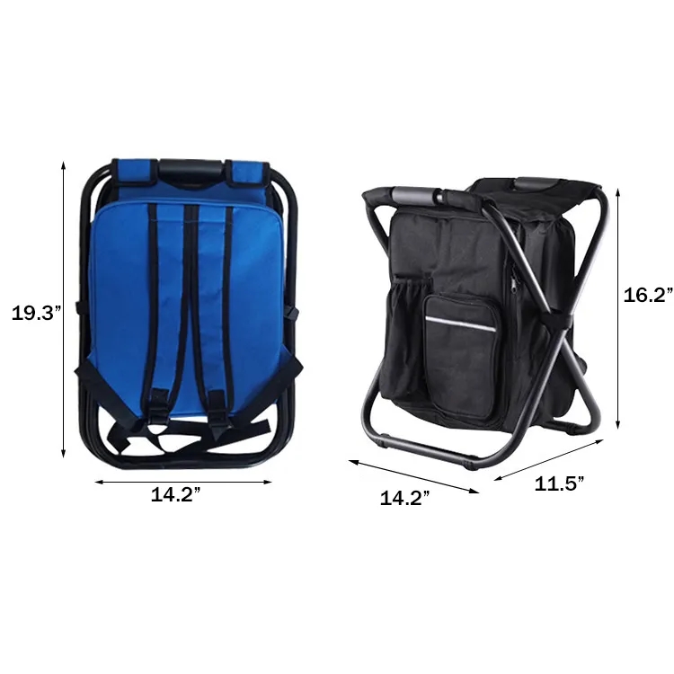 Outdoor Foldable Cooler Backpack Stool MOQ 10 Pcs 7