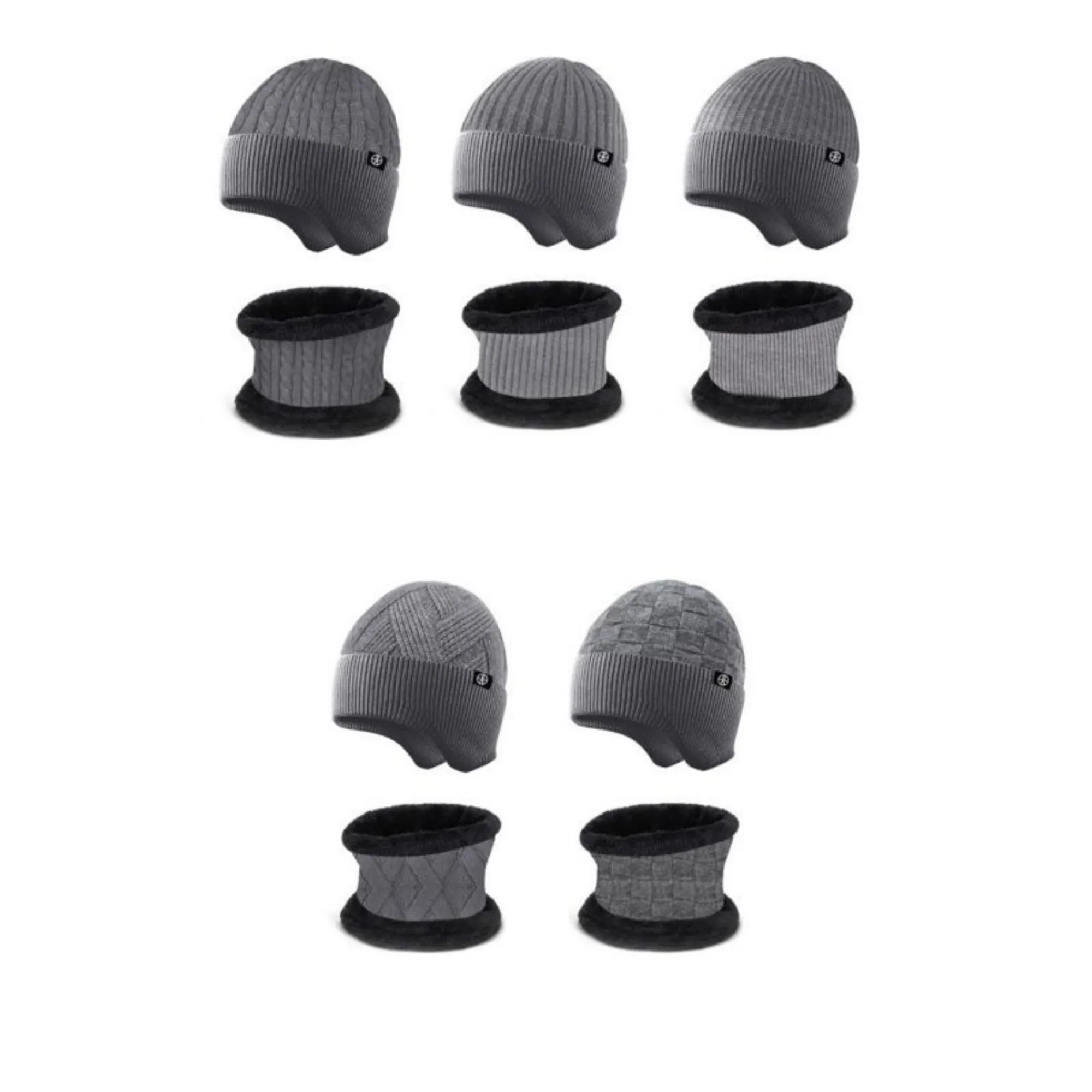 Two-Piece Thick Beanie And Snood Set 4