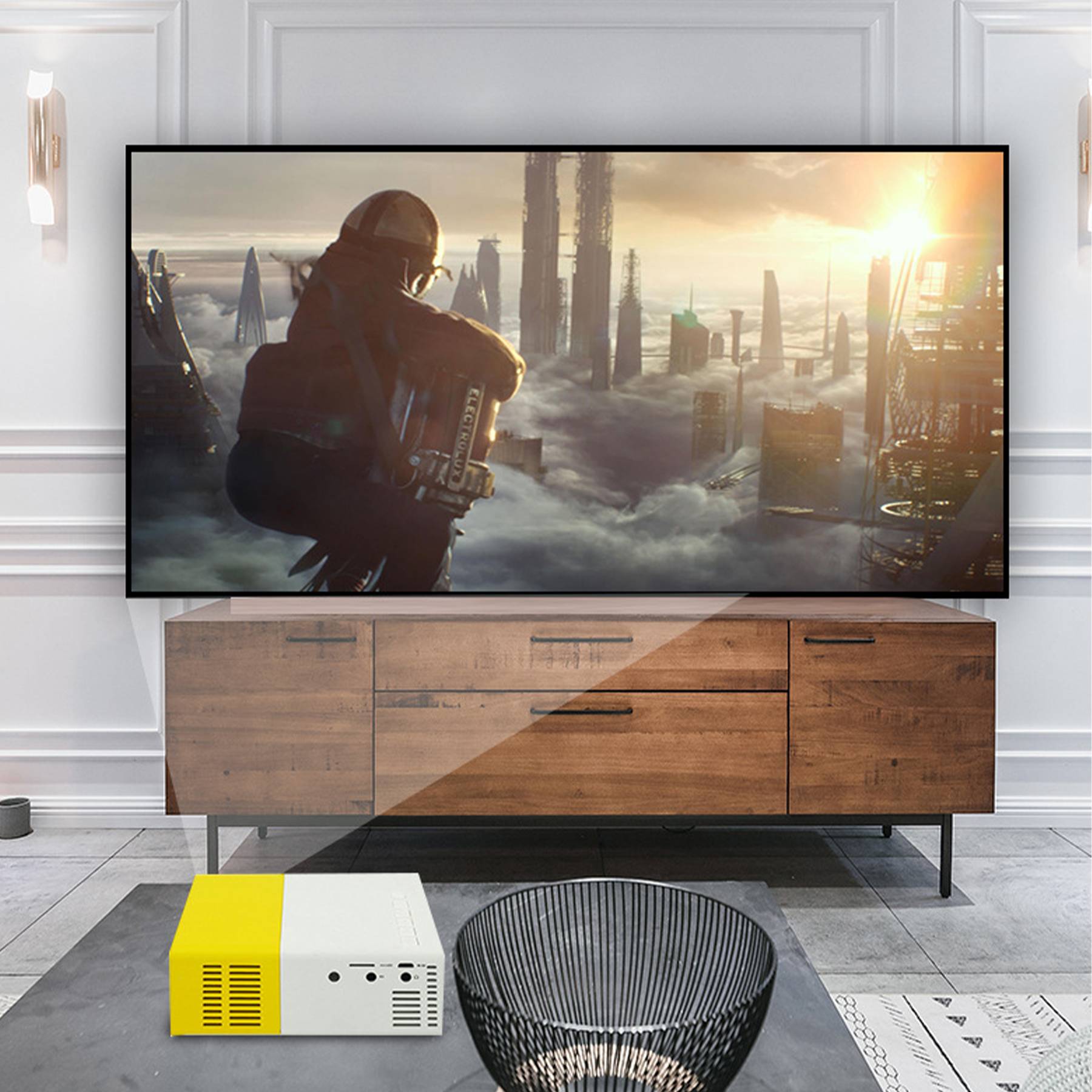 Mini Projector Portable 1080P LED 9