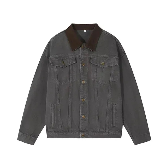 Men's Cotton Canvas Jacket with Pockets 3