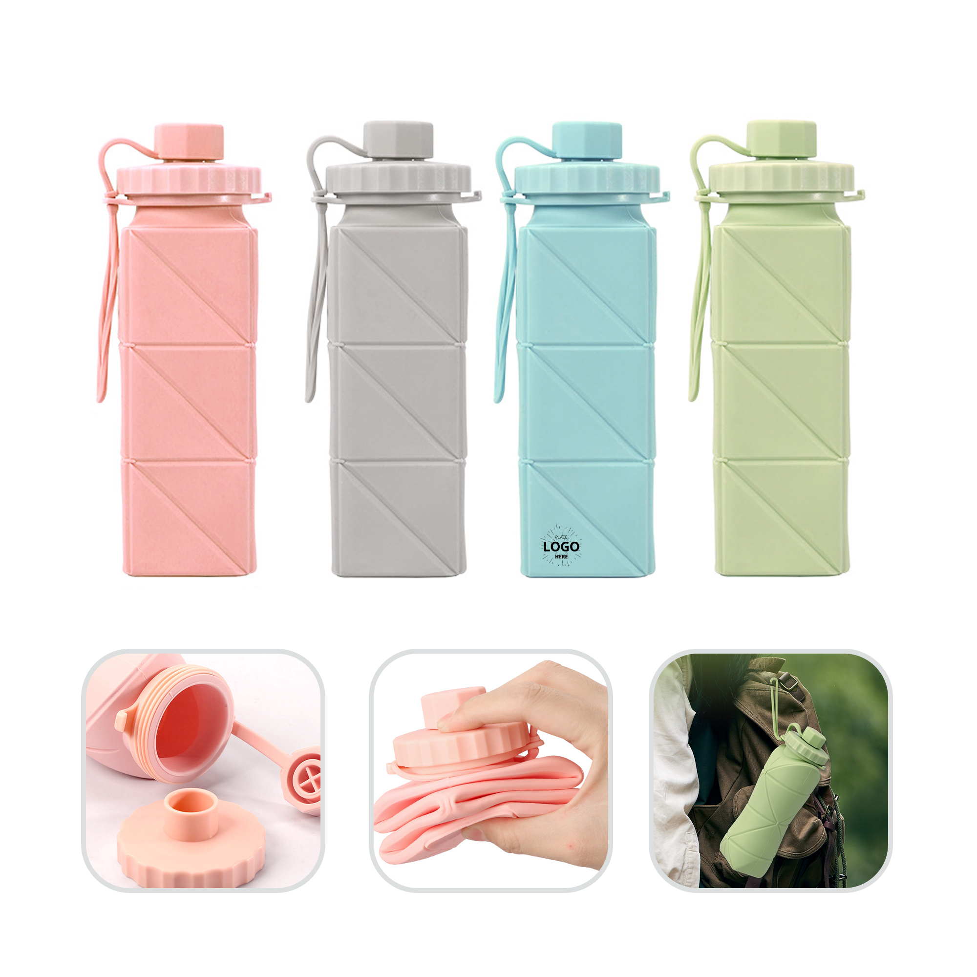 20OZ Silicone Collapsible Water Bottle 1