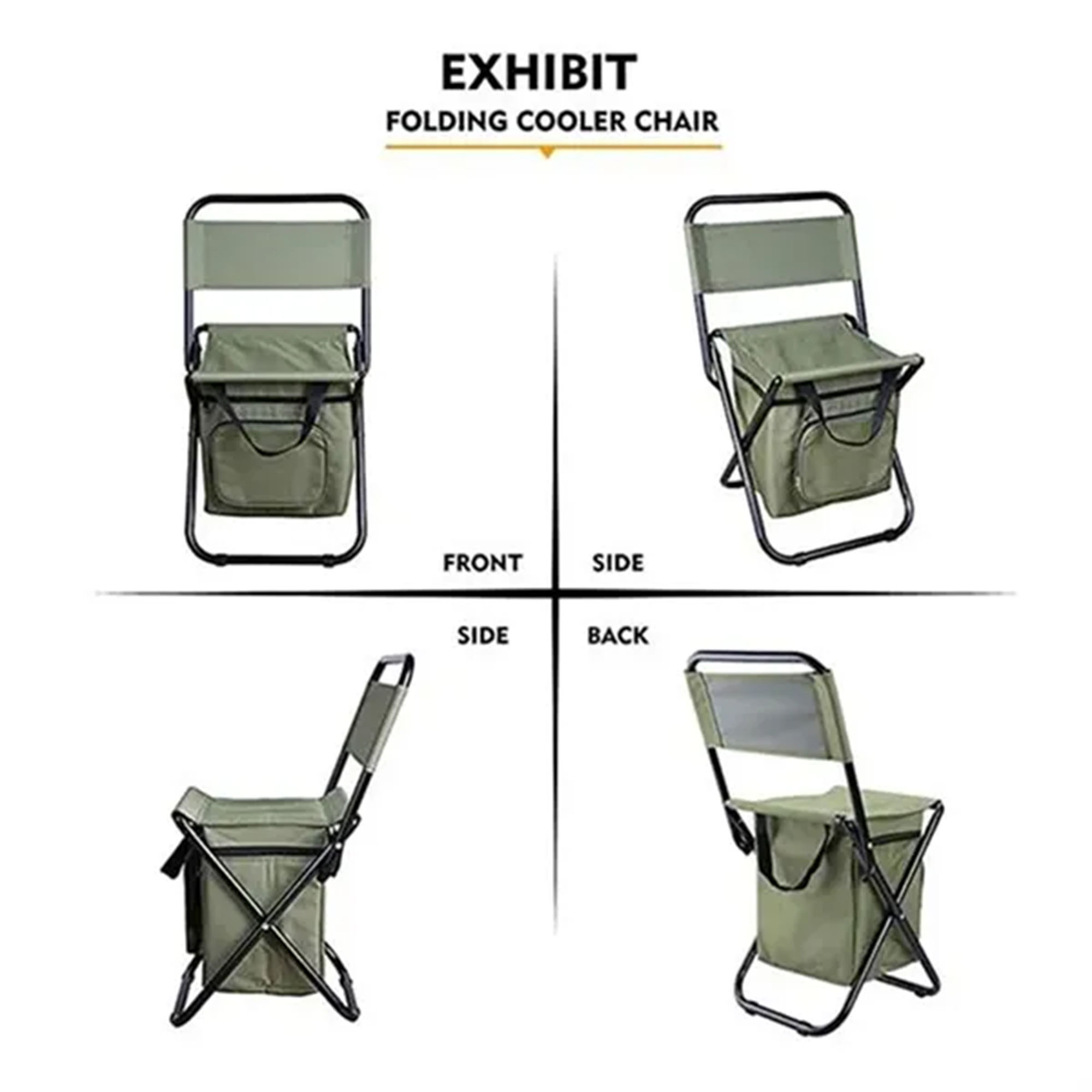 Portable Foldable Fishing Chair With Refrigerated Bag 3
