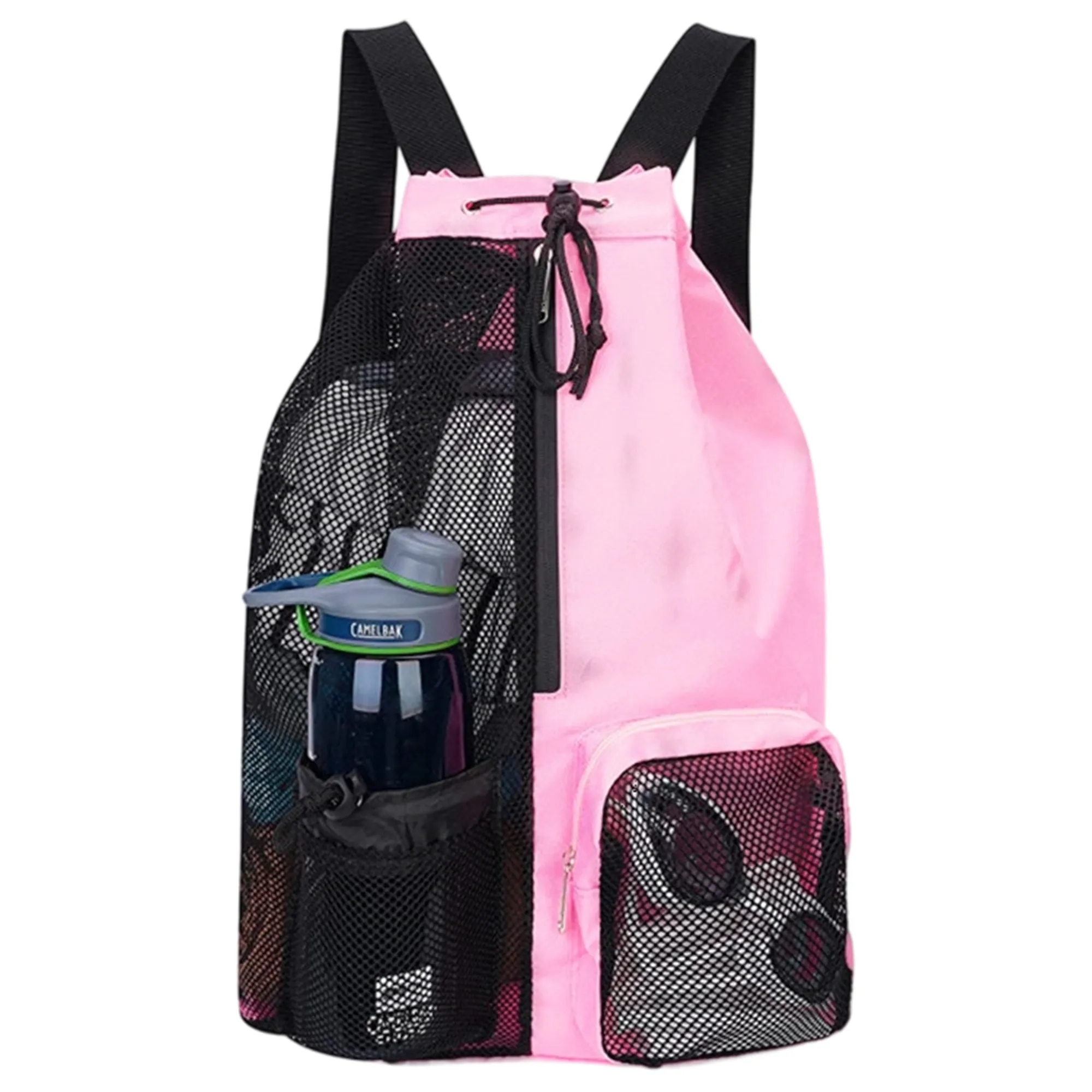 Drawstring Backpack with Wide Shoulder Straps 1