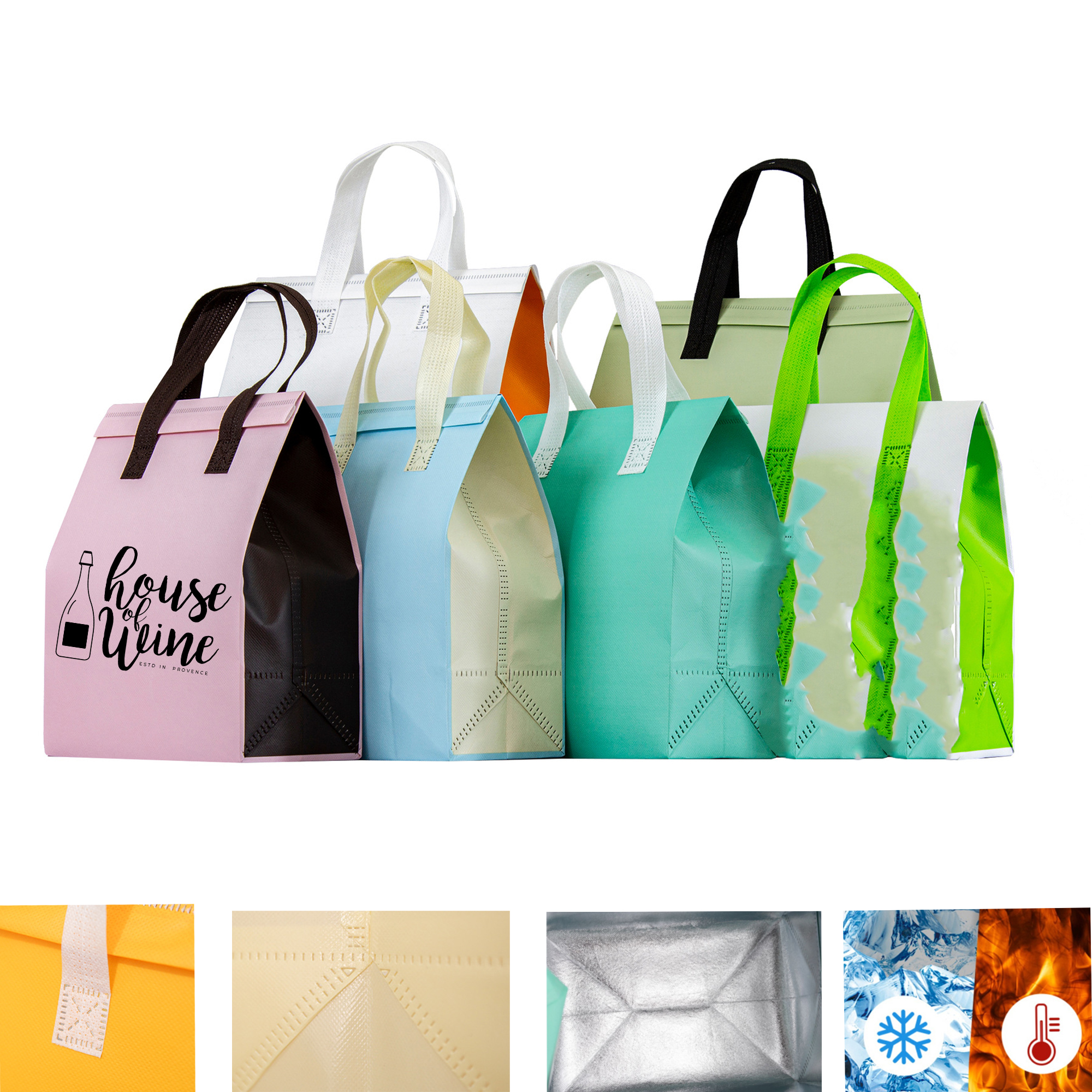 Nonwoven Insulated Takeout Bag Restaurants Catering 5