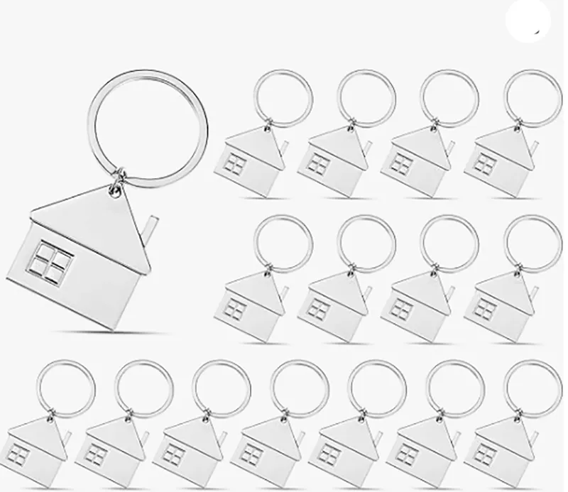 Metal House Shape Keychain 5