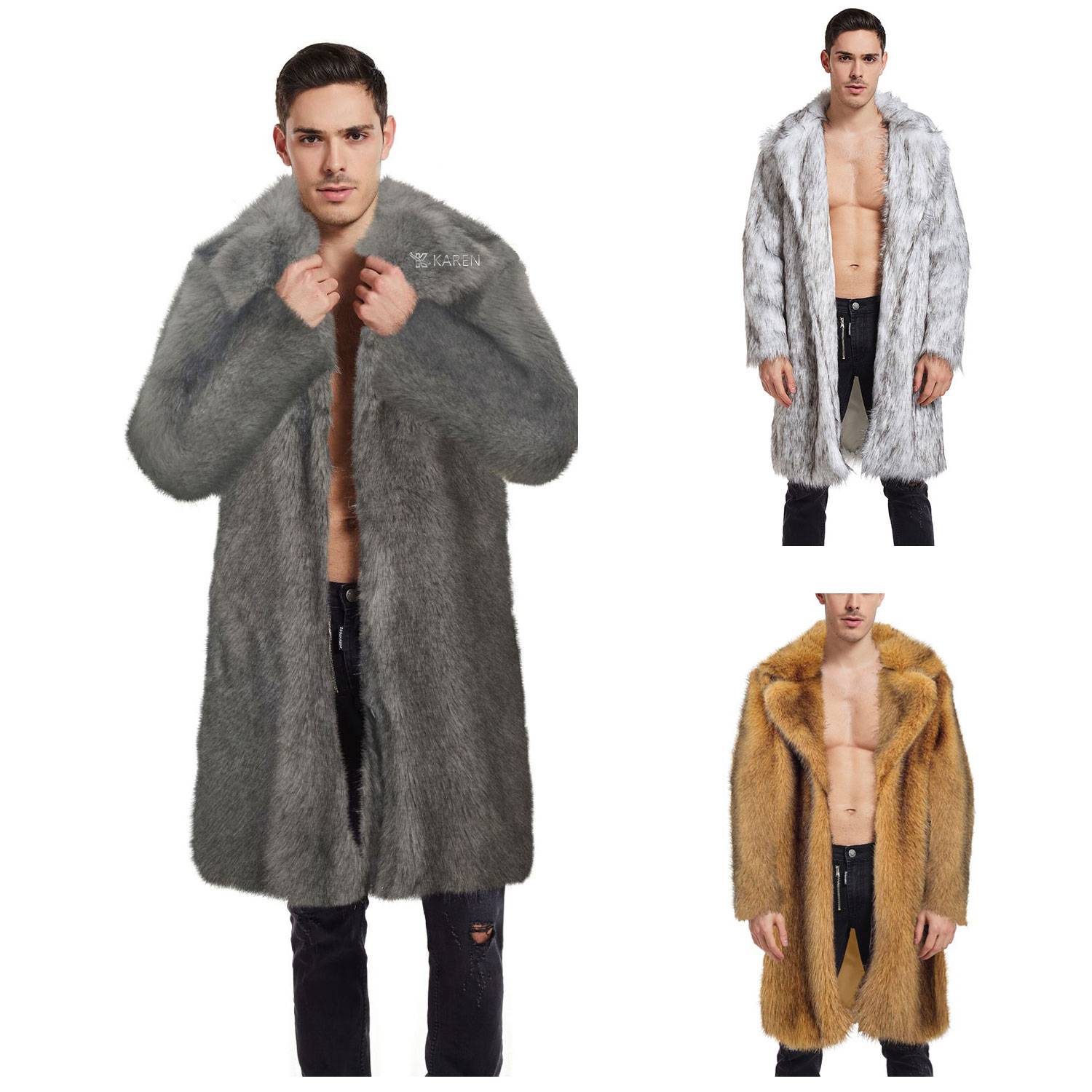 Faux Fur Long Overcoat 2