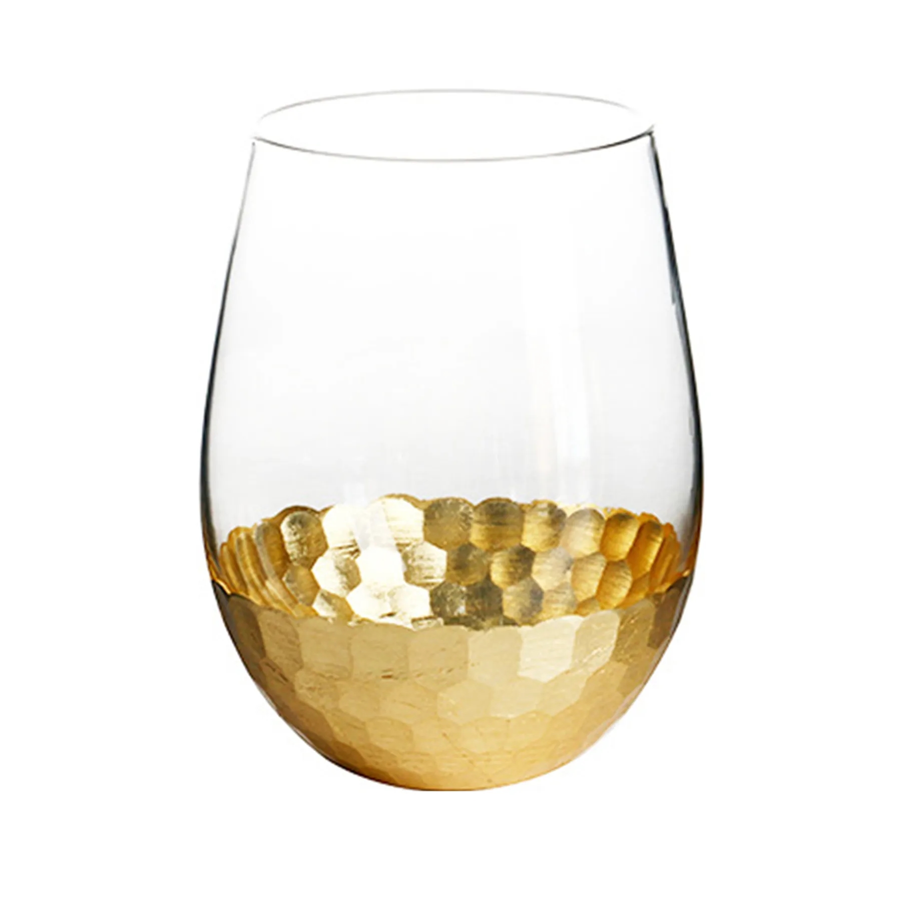 Stemless Gold Wine Glasses 5