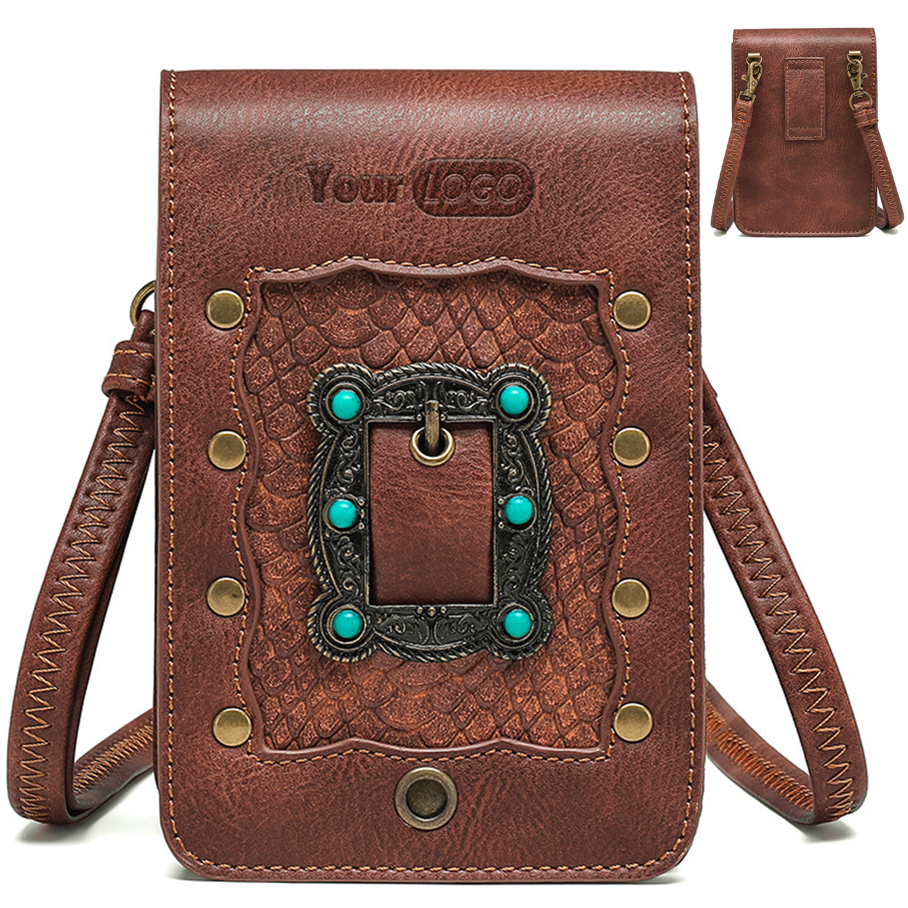 PU Punk women's shoulder cross-body bag 5