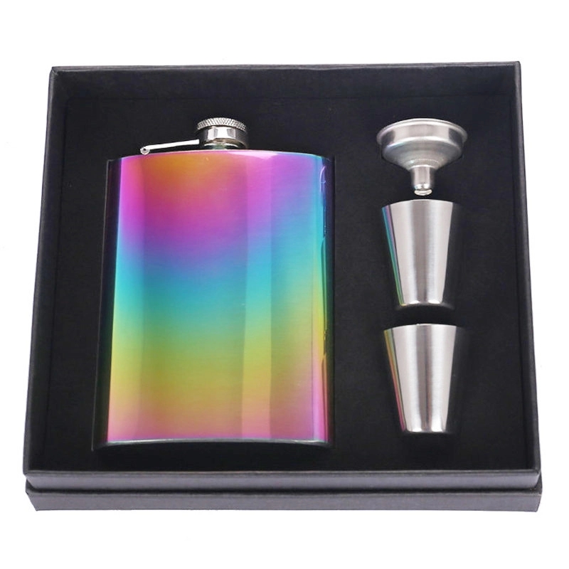 8Oz Stainless Steel Wine Flask, custom water bottle with logo imprint 7