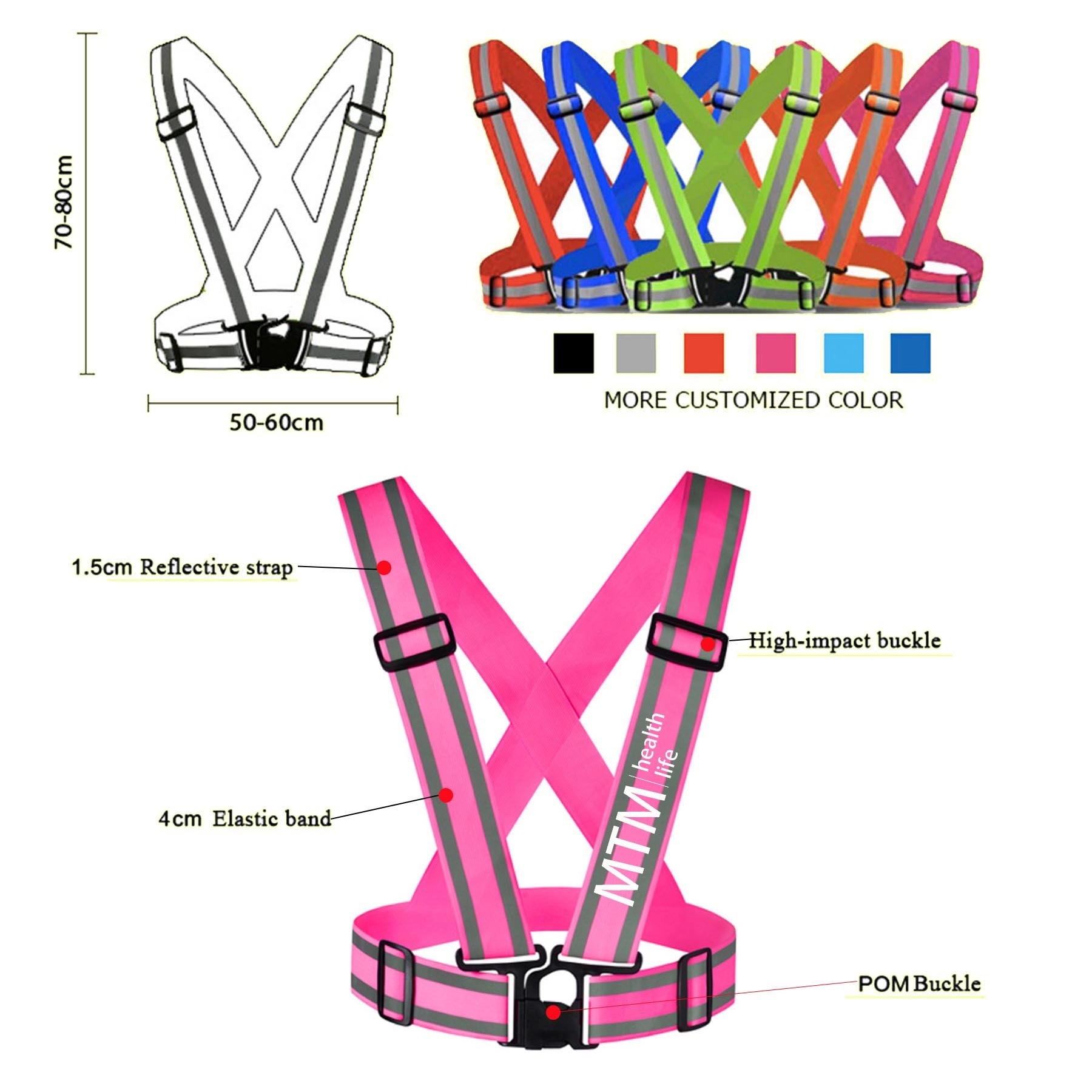 Unisex Safety Reflective Vest Belt 4
