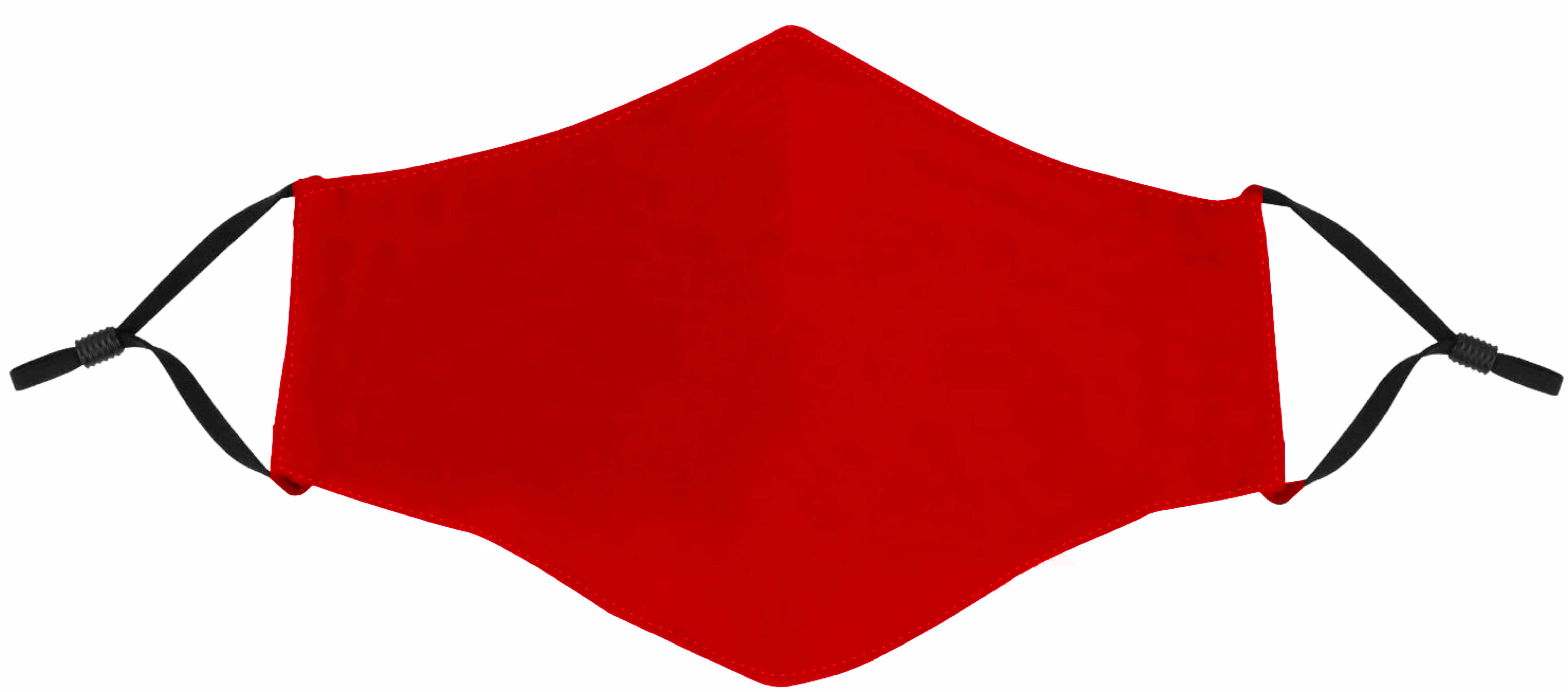 Red Face Mask with Adjustable Ear Loops 2