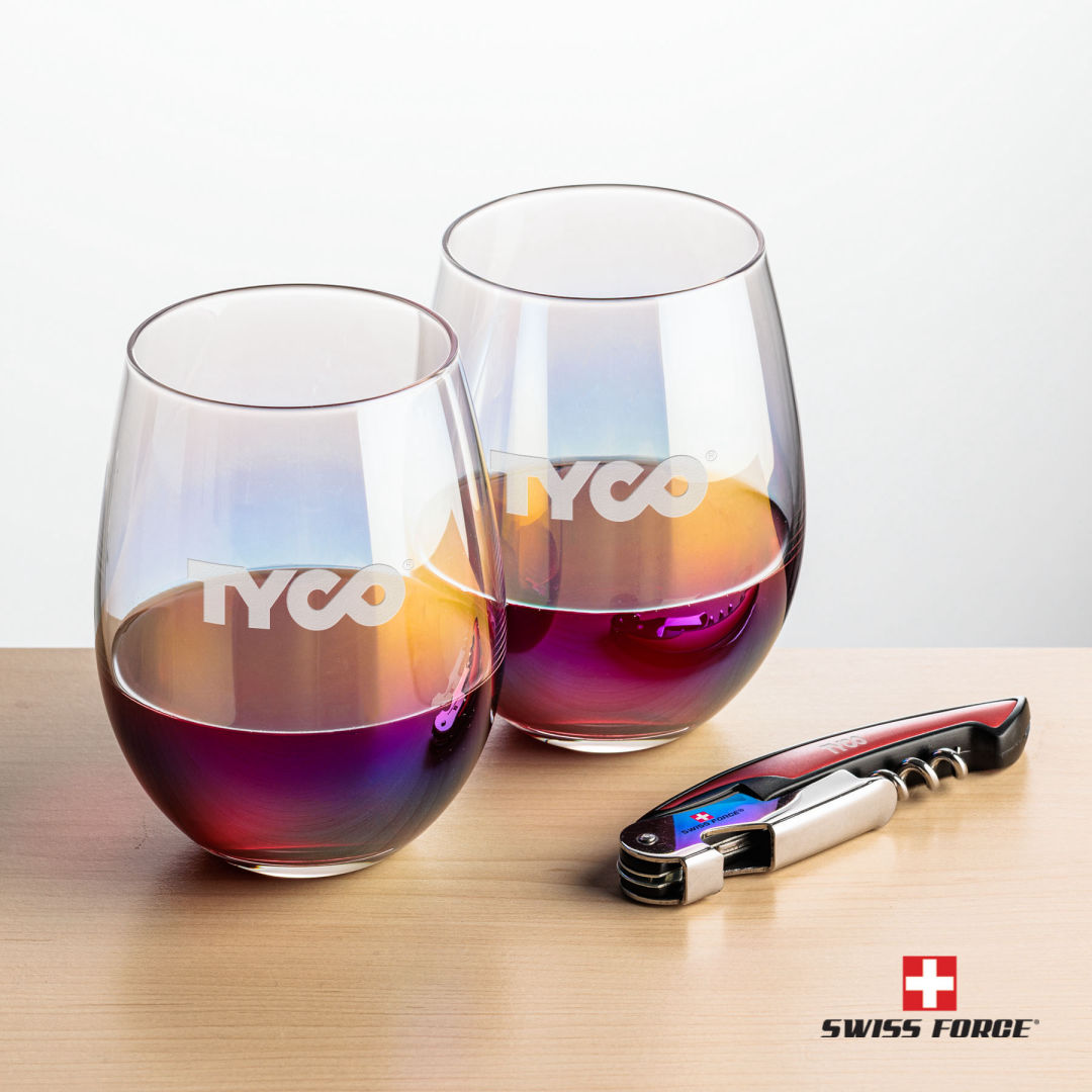 Swiss Force® Opener & Miami Stemless Wine 5