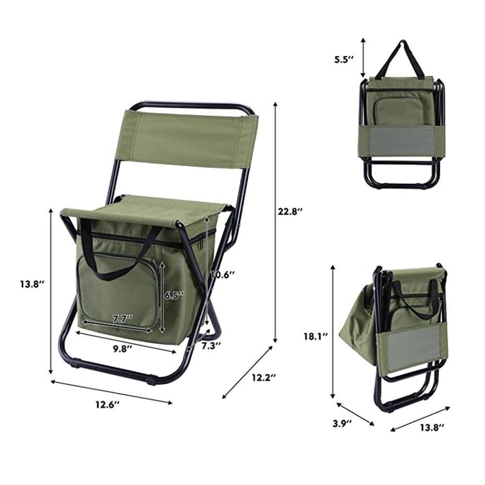 Portable Camping Chair with Cooler Bag 2