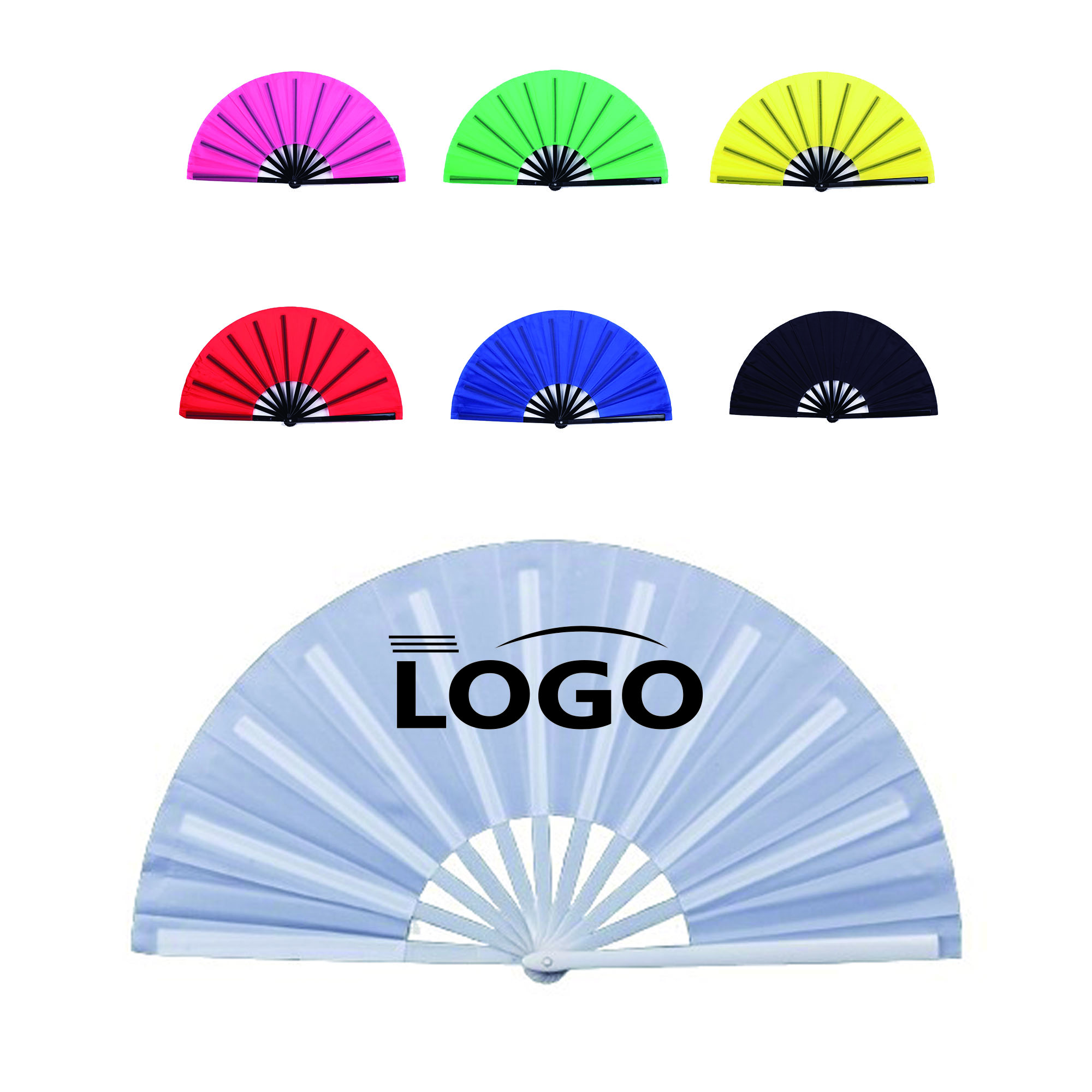 Stylish Folding Plastic Kungfu Fan Full Color 2