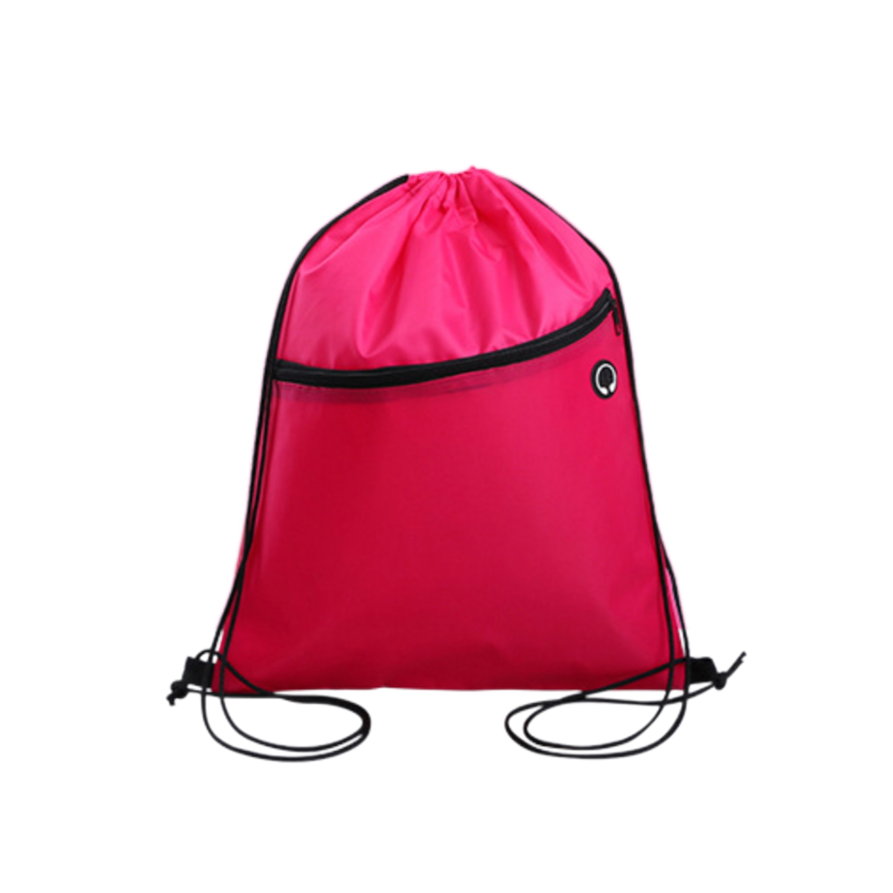 Drawstring Bag with Zipper Pocket and Headphone Hole (direct import) 3