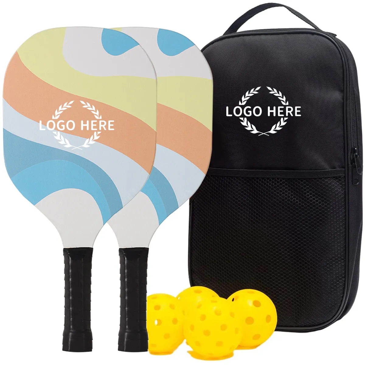 Wooden Pickleball Paddles Set 4