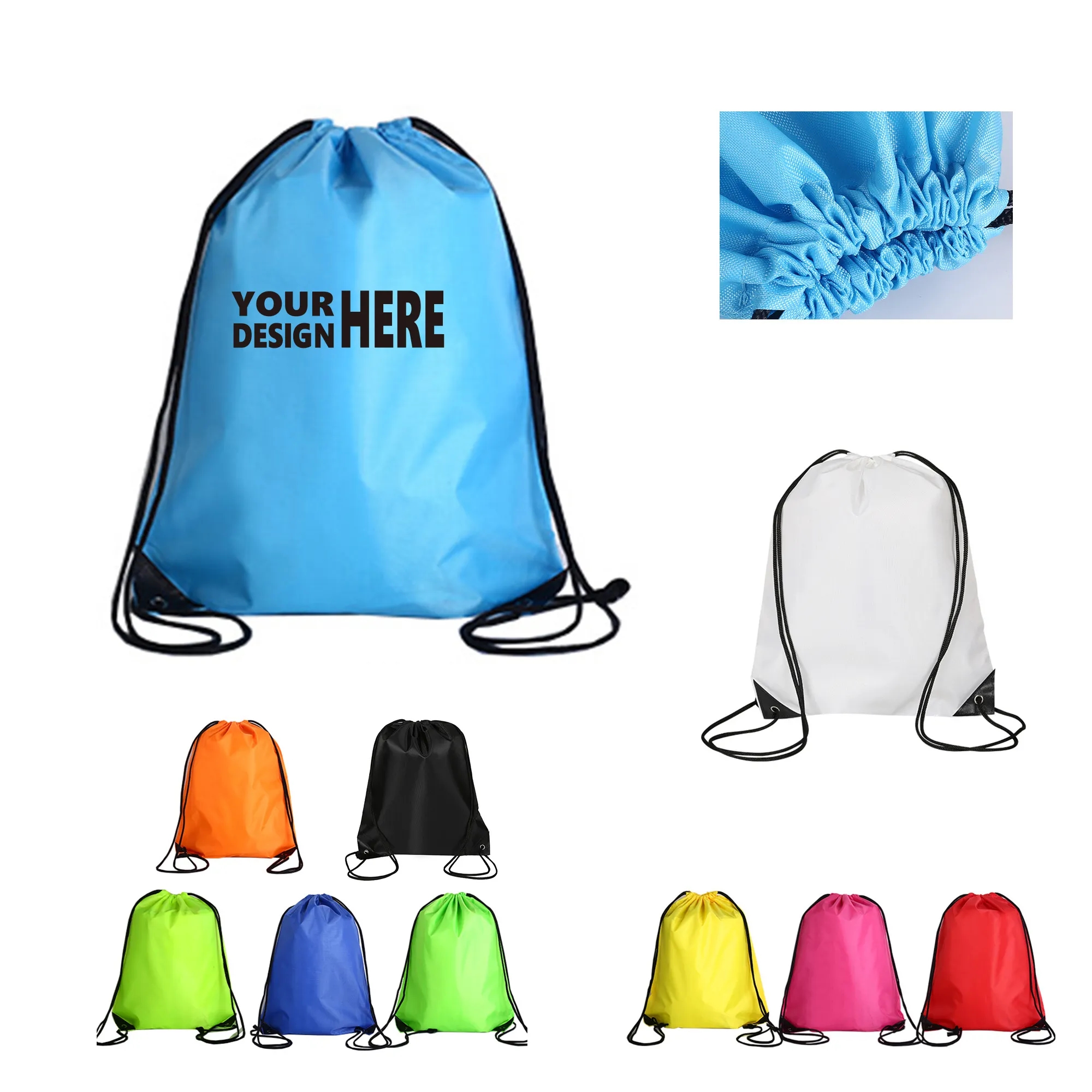 Durable Oxford Cloth Drawstring Backpack 4