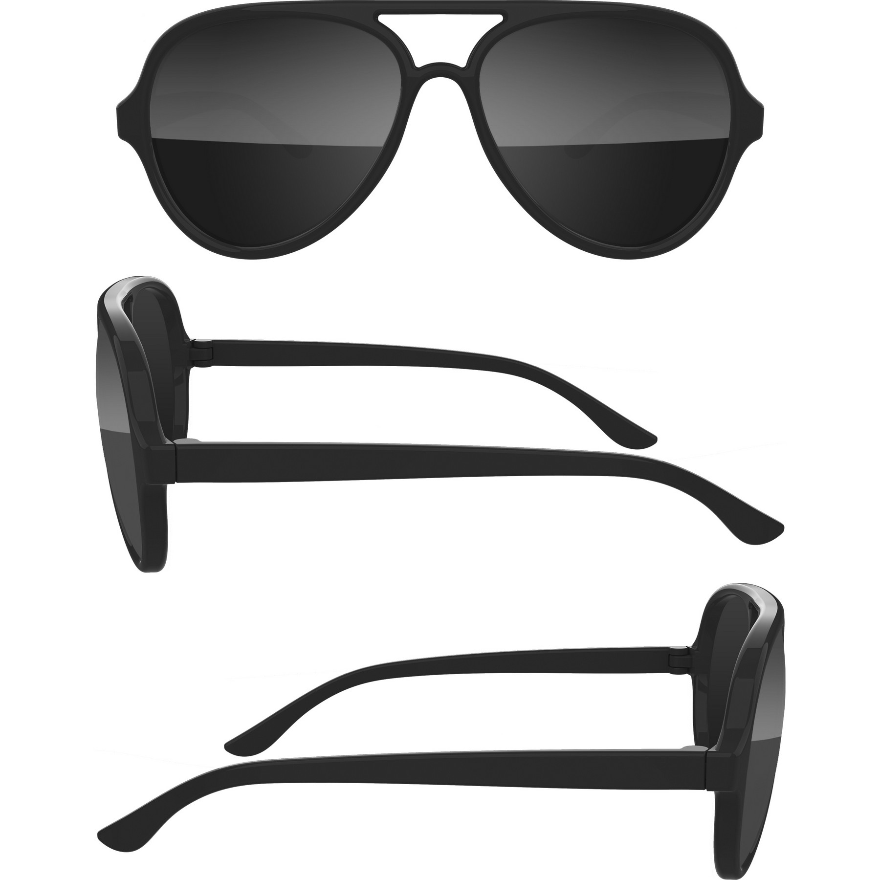 Aviator Sport Sunglasses w/ Full Color Arm Imprint 11