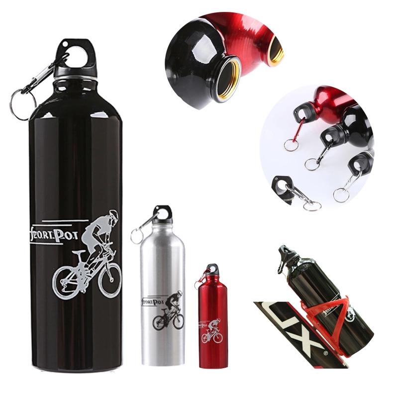 20 Oz. Aluminum Sports Water Bottle w/ Carabiner, custom water bottle with logo imprint 1