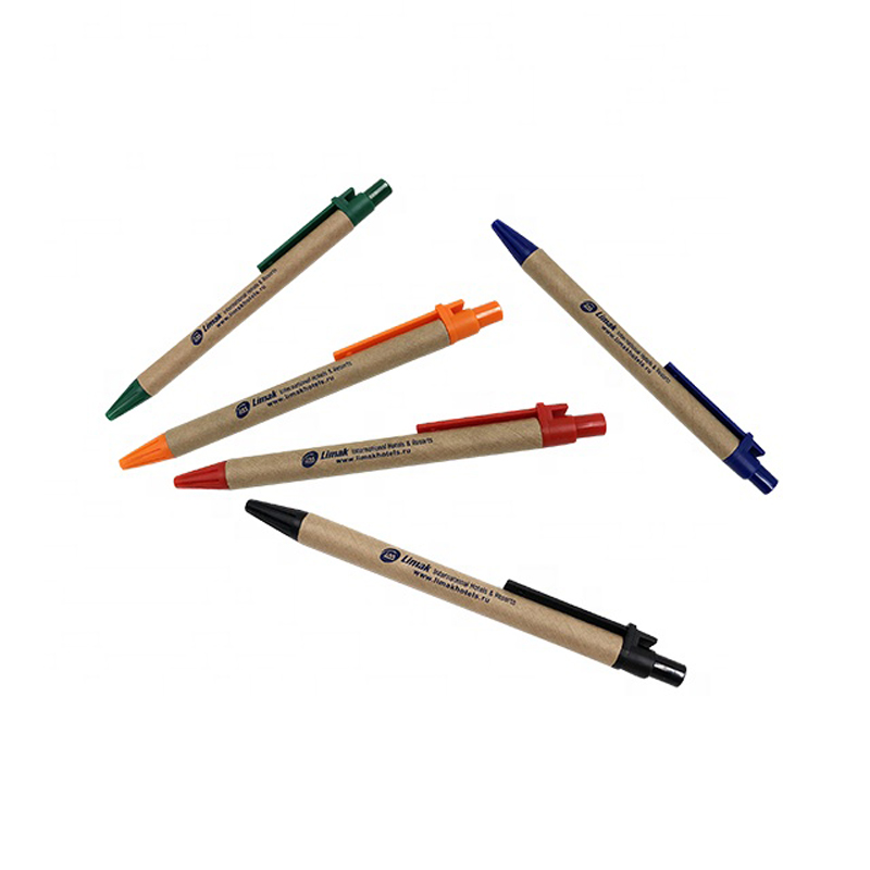 Logo Customized Promotional Eco Recyclable Paper Ballpoint Pen 3