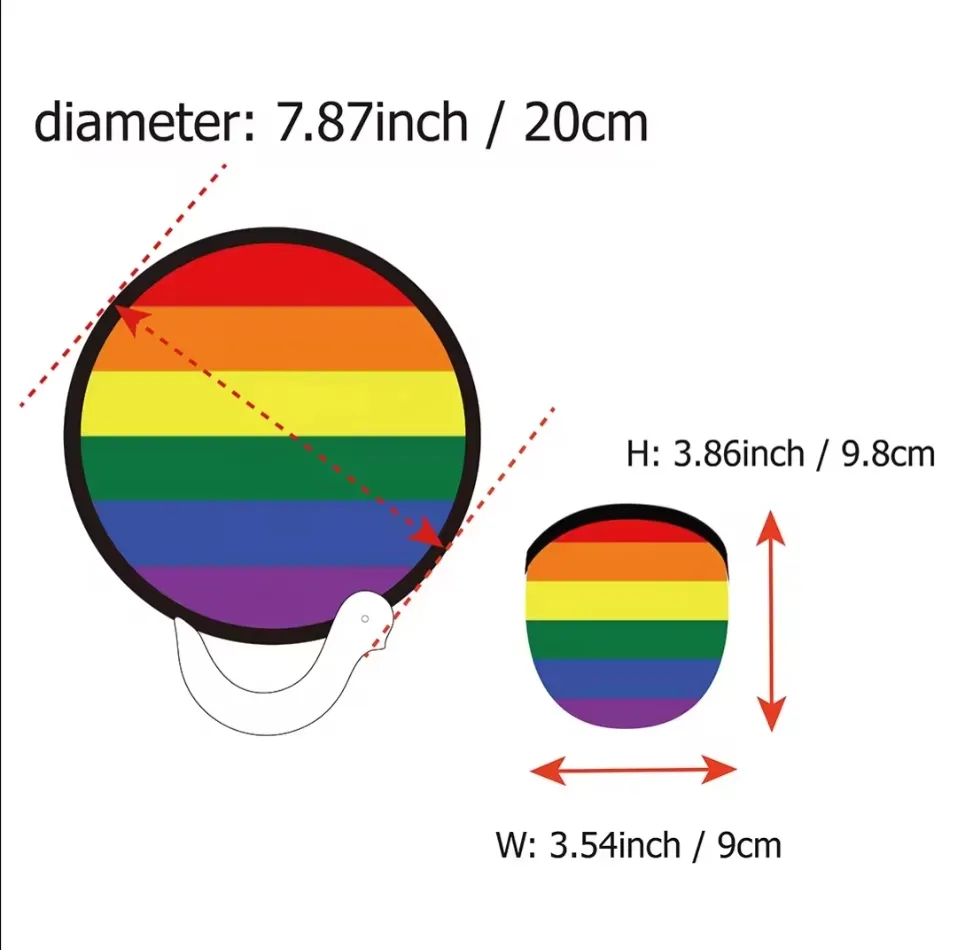 Custom fold up DISC fan with handle 6