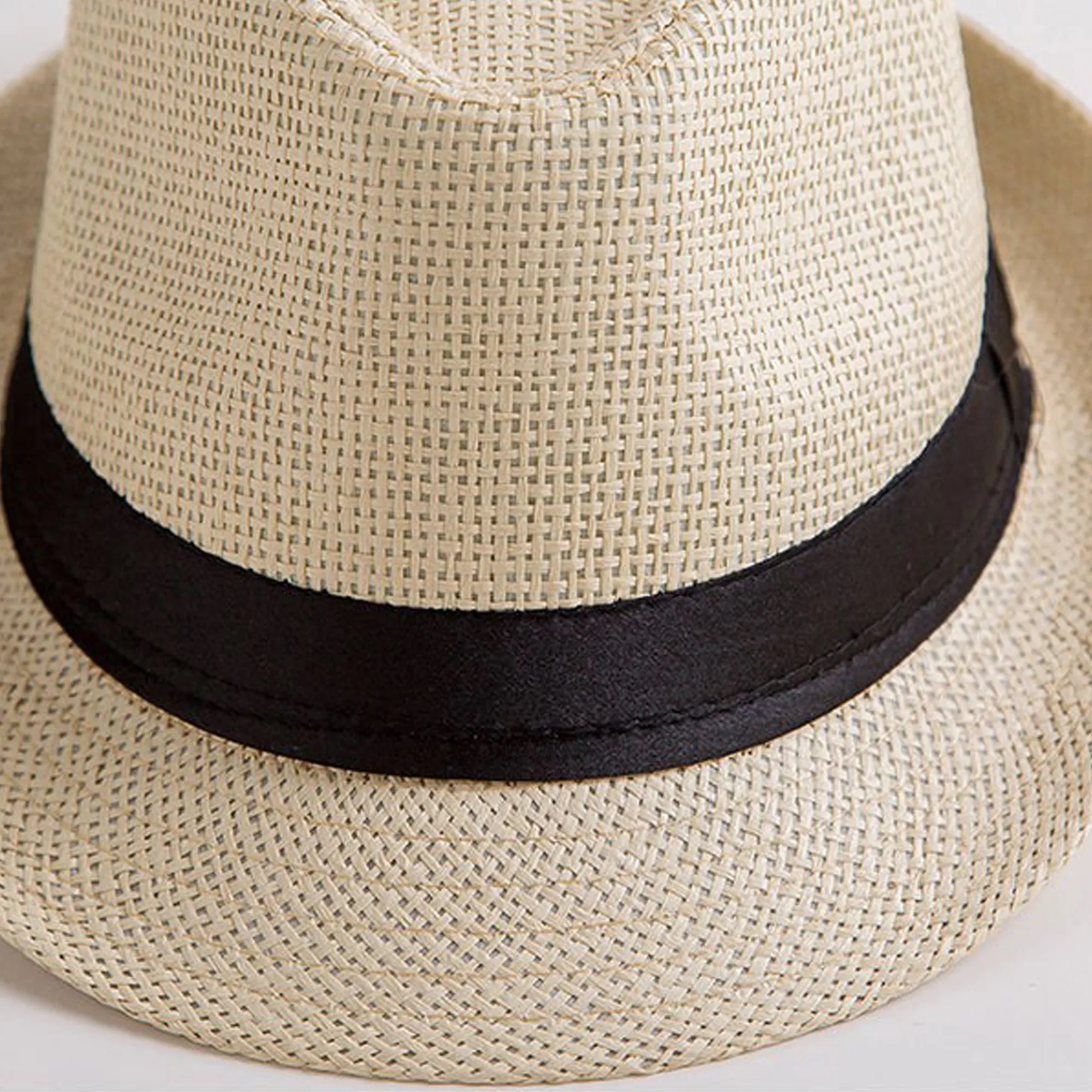 Classic Straw Fedora Hat 1