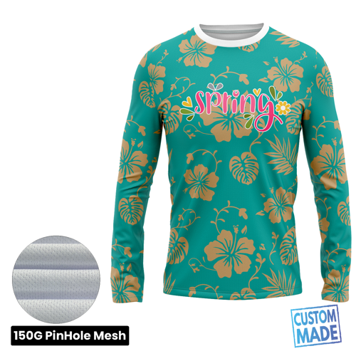 Sublimation Pinhole Long Sleeve T-Shirt -Unisex, Women, Kids 2