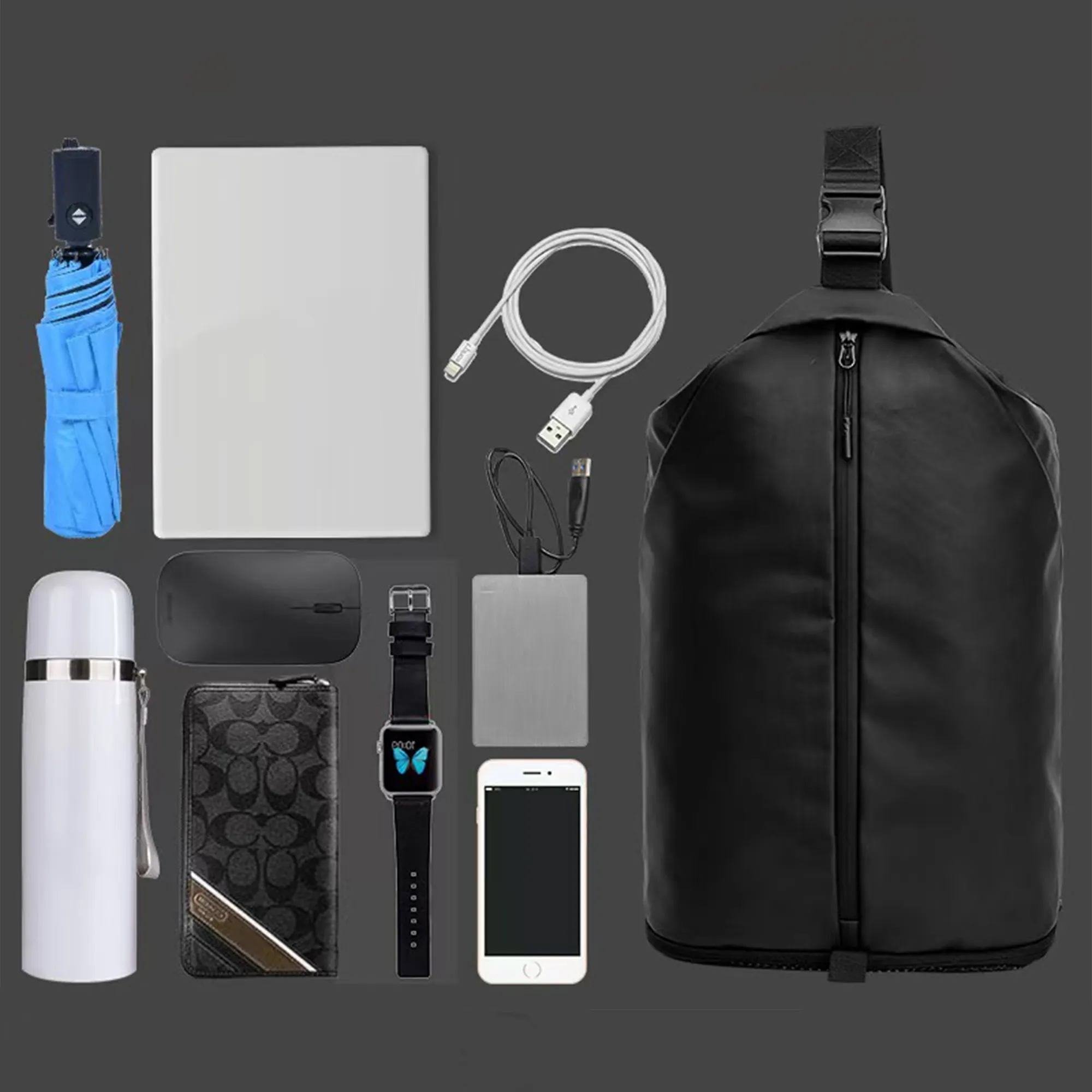Men's Chest Waist Bag Messenger Can Be Customized 4