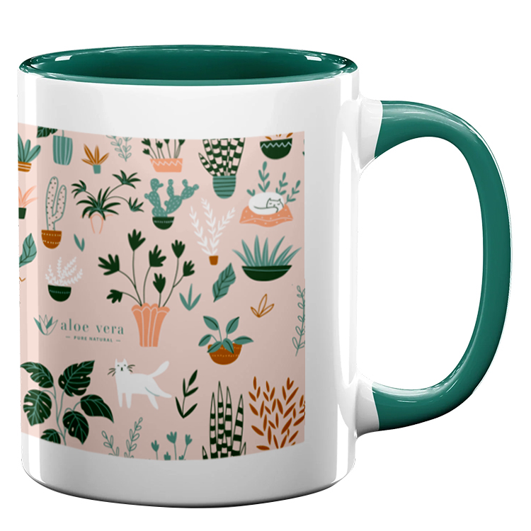 11oz Full Color Colored Handle Mug 2