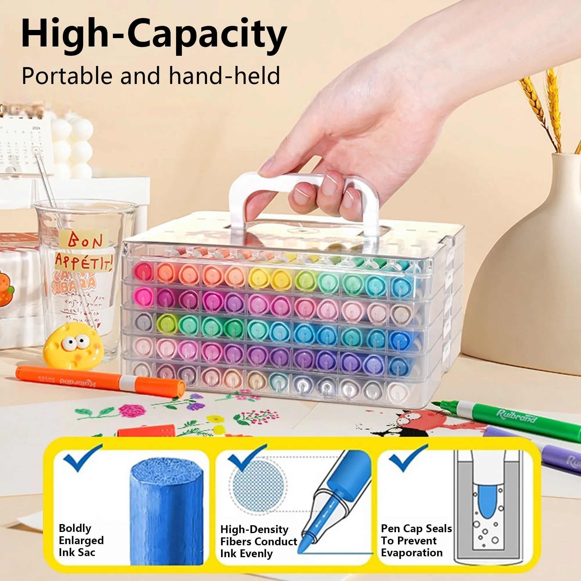 12 Color Washable Acrylic Markers Set Free Shipping 3