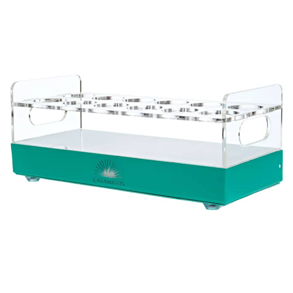 Rectangular Metal LED Shot Tray 6