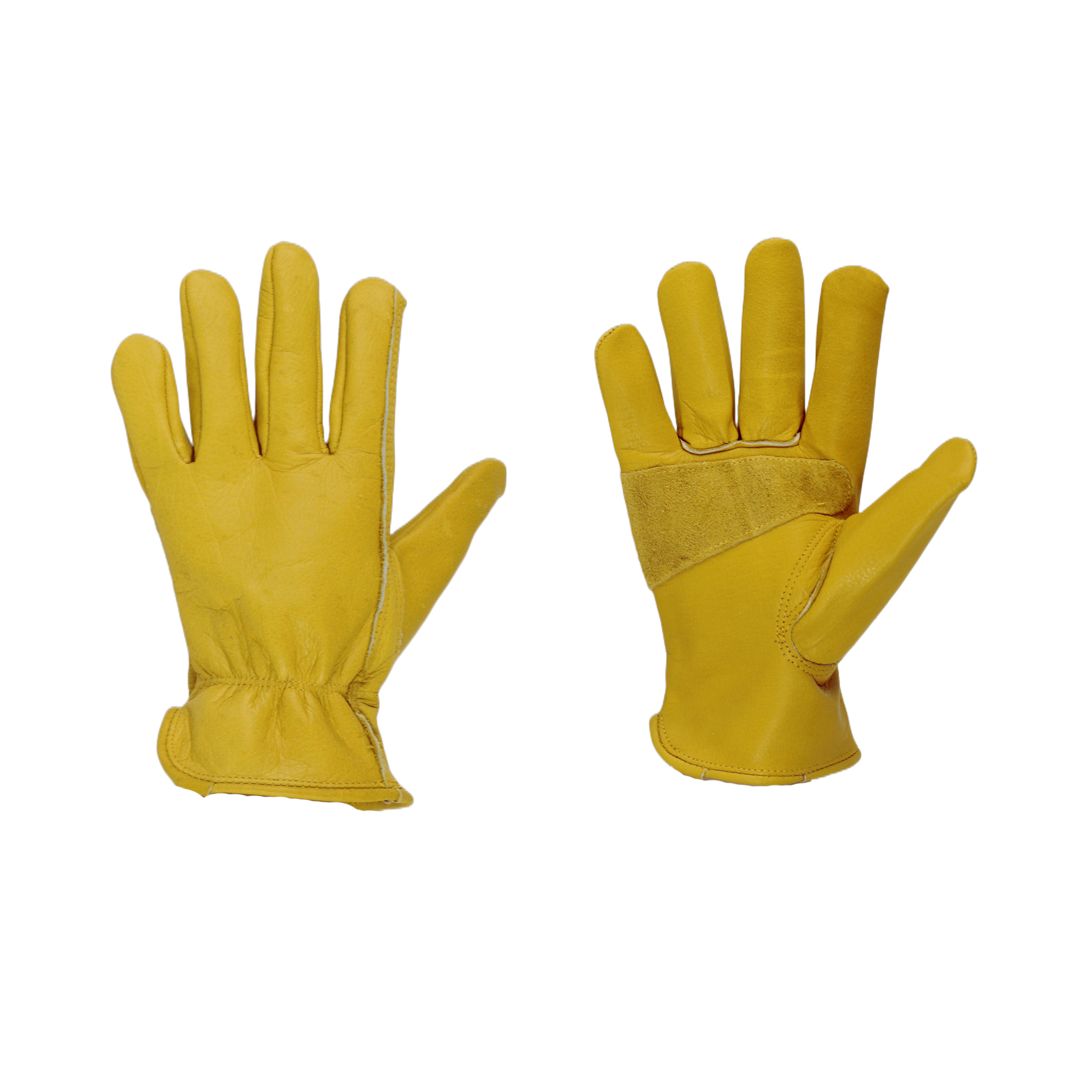 Yellow Cowhide Work Gloves 3