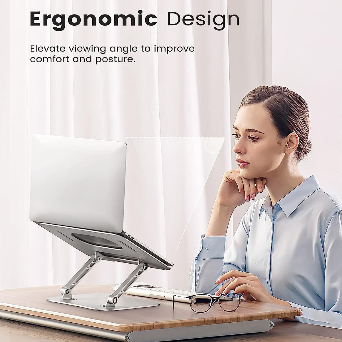 High Quality Metal Ergonomic and Adjustable Laptop Stand 8
