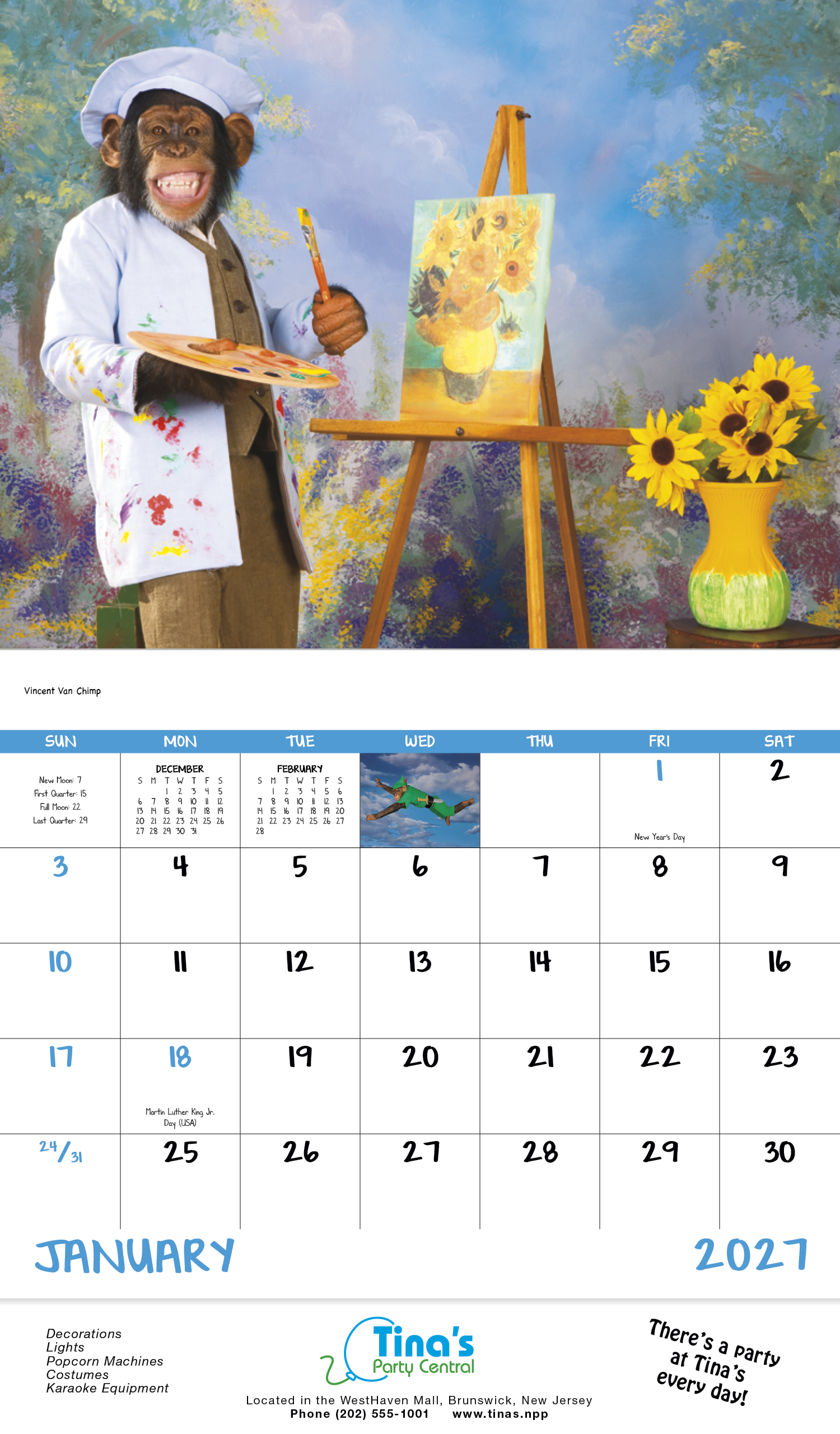 Good Value™ Monkey Mischief - Stapled Calendar 29