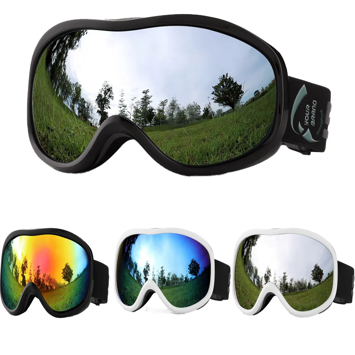 Double Layers Flow Anti-Ultraviolet Windproof Ski Goggles 2