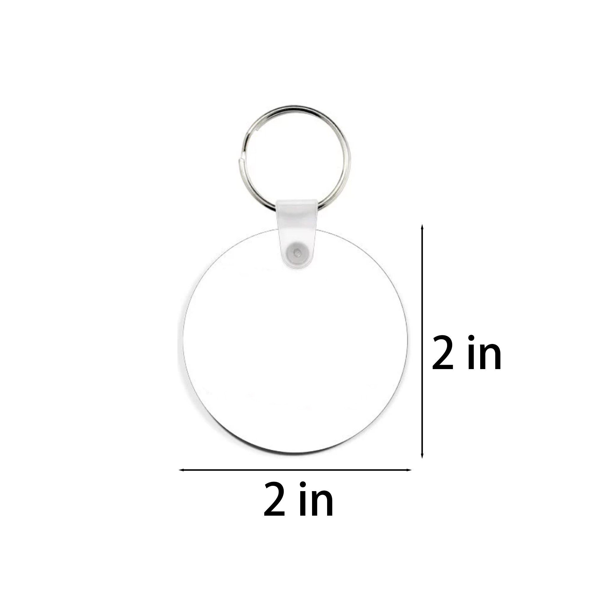 Round Plastic Keychain 3