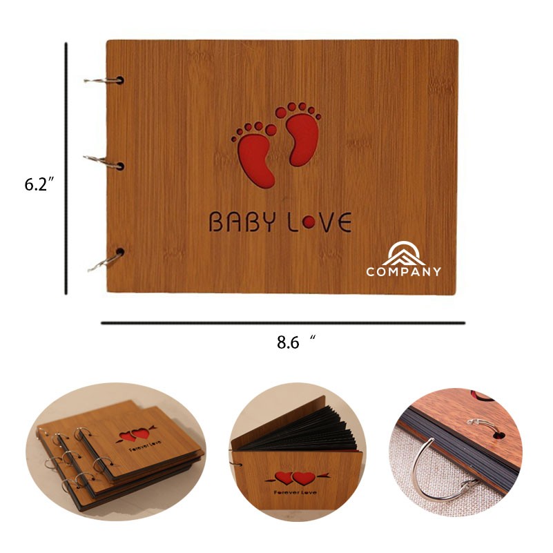 DIY Photo Album Wood Cover Scrapbook 1